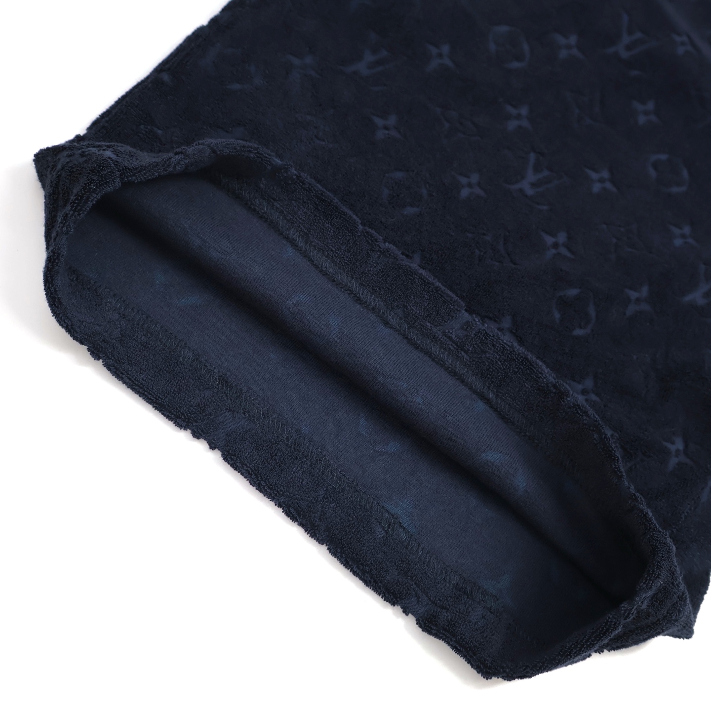 LOUIS VUITTON 路易威登 LV 毛巾棉字母压花 短裤 休闲裤 裤子 五分裤 蓝色 A5 1AHUX6