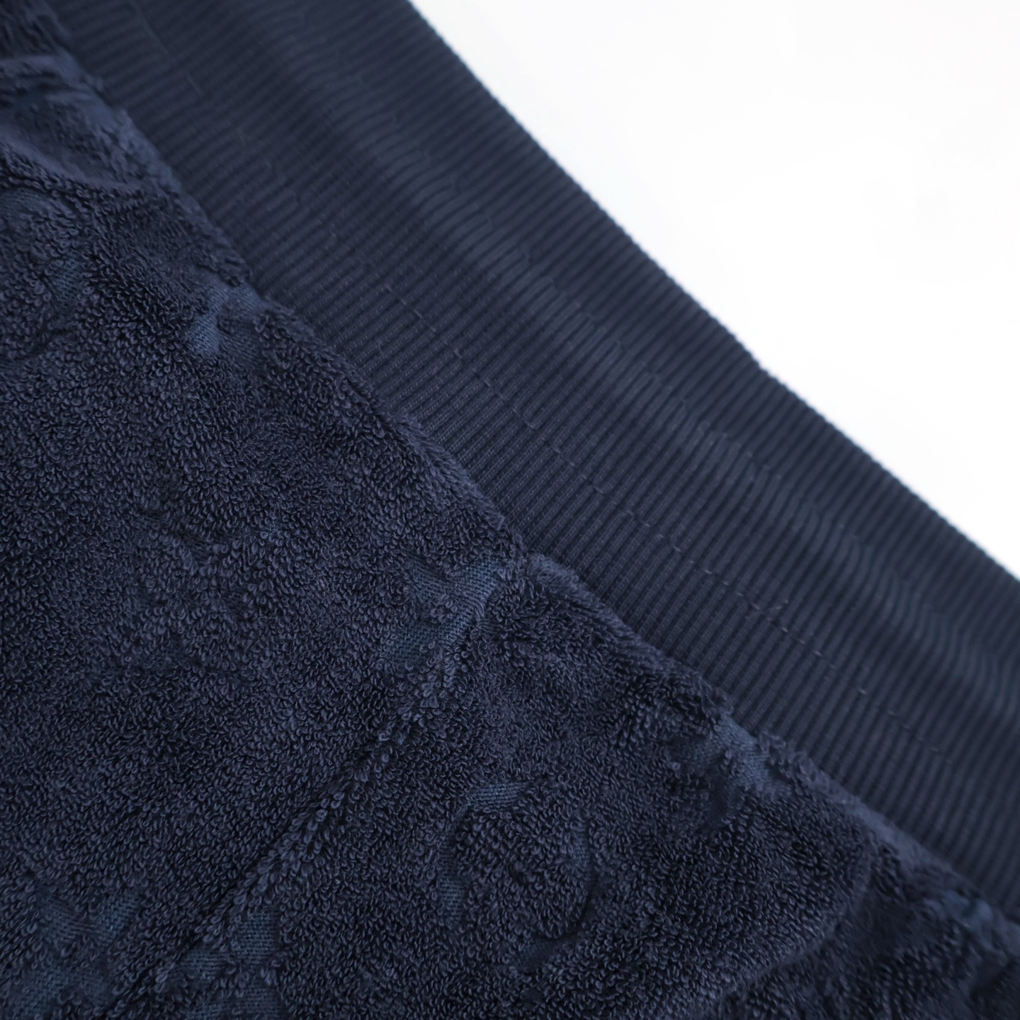 LOUIS VUITTON 路易威登 LV 毛巾棉字母压花 短裤 休闲裤 裤子 五分裤 蓝色 A5 1AHUX6