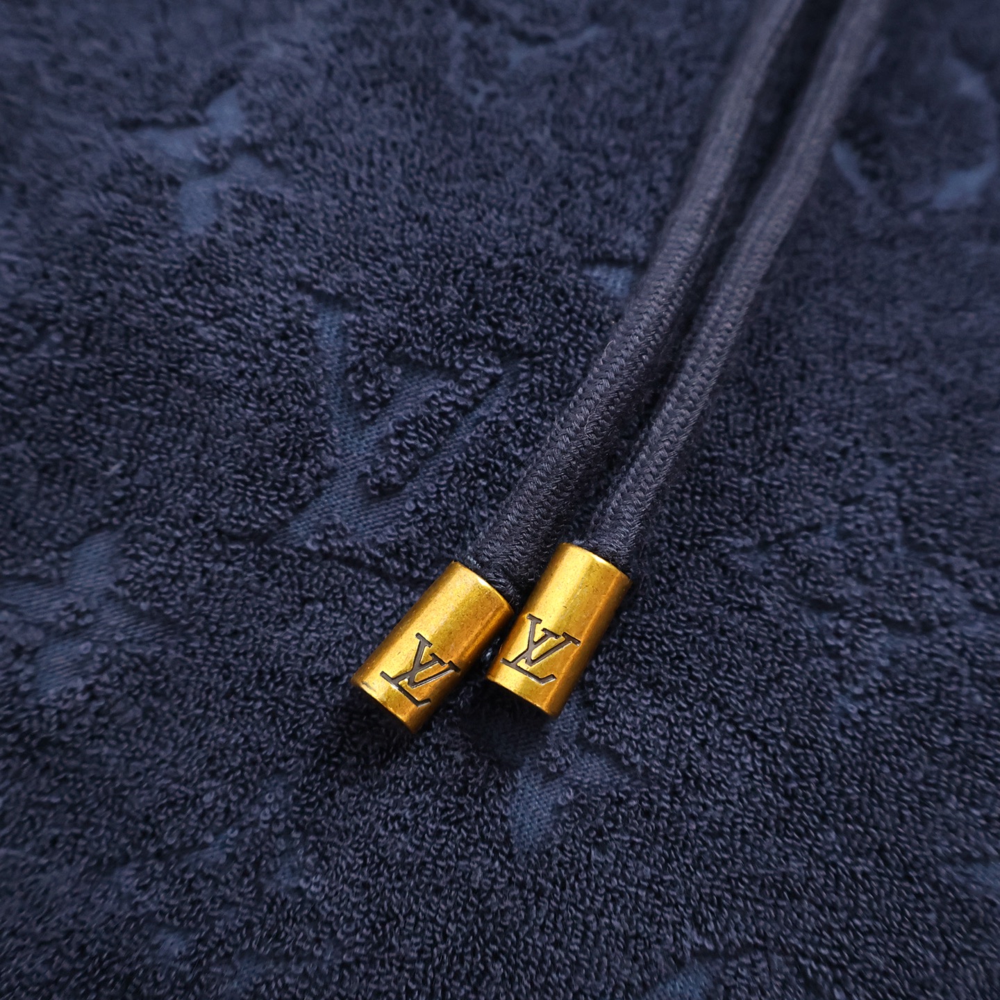 LOUIS VUITTON 路易威登 LV 毛巾棉字母压花 短裤 休闲裤 裤子 五分裤 蓝色 A5 1AHUX6