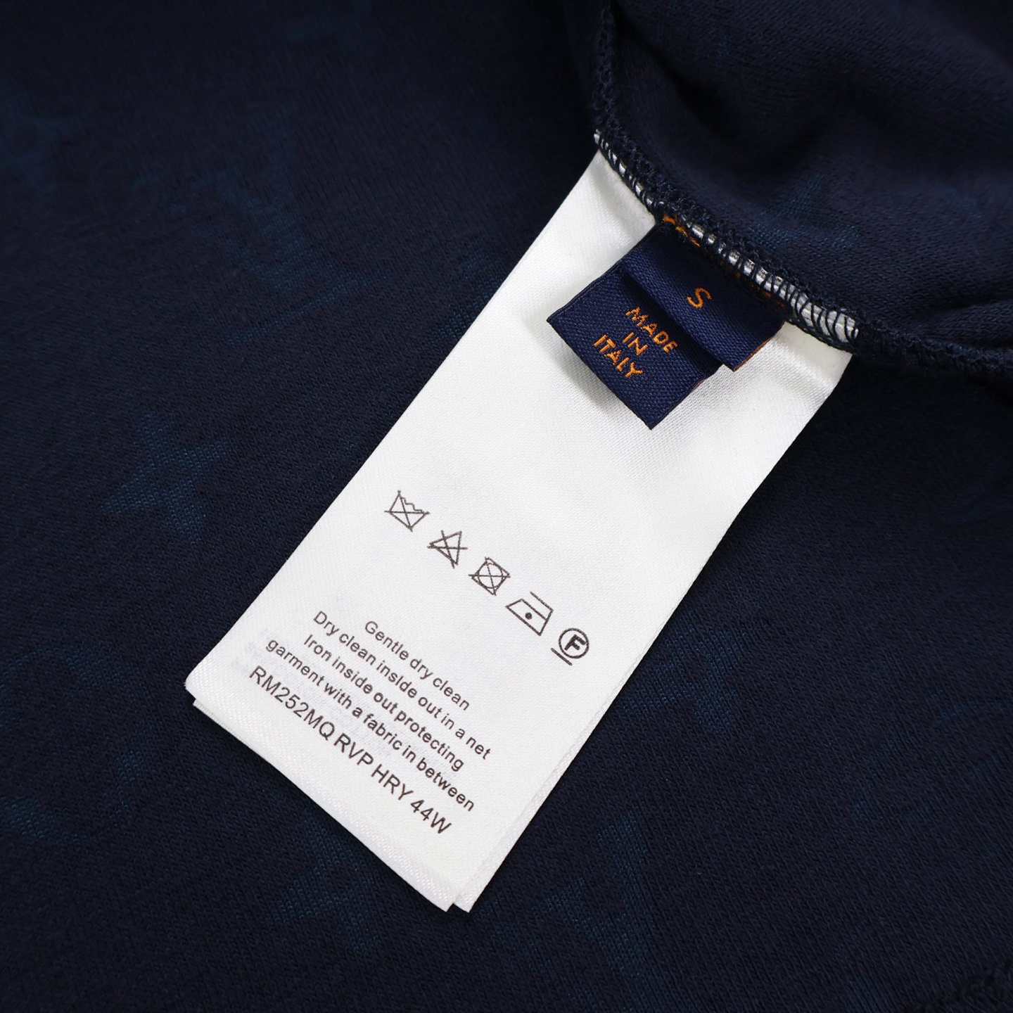 LOUIS VUITTON 路易威登 LV 毛巾棉字母压花 T恤 短袖 蓝色 A5 1AHWBC