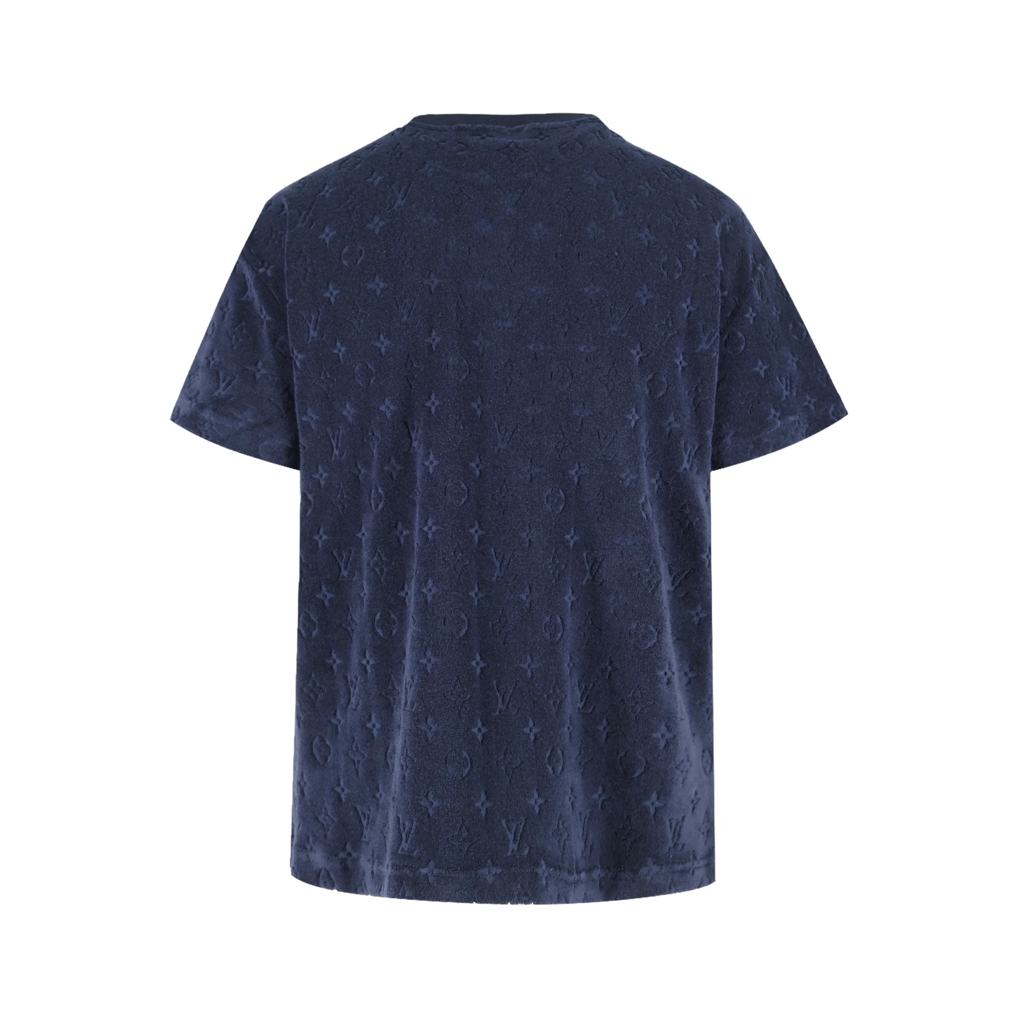 LOUIS VUITTON 路易威登 LV 毛巾棉字母压花 T恤 短袖 蓝色 A5 1AHWBC
