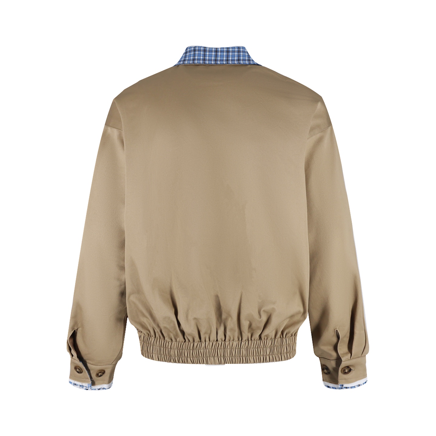 MIU MIU 缪缪 logo徽标可拆卸格纹领子拉链飞行员夹克 外套 长袖 B5 ML1216-1UPX-F0065-S-OOO