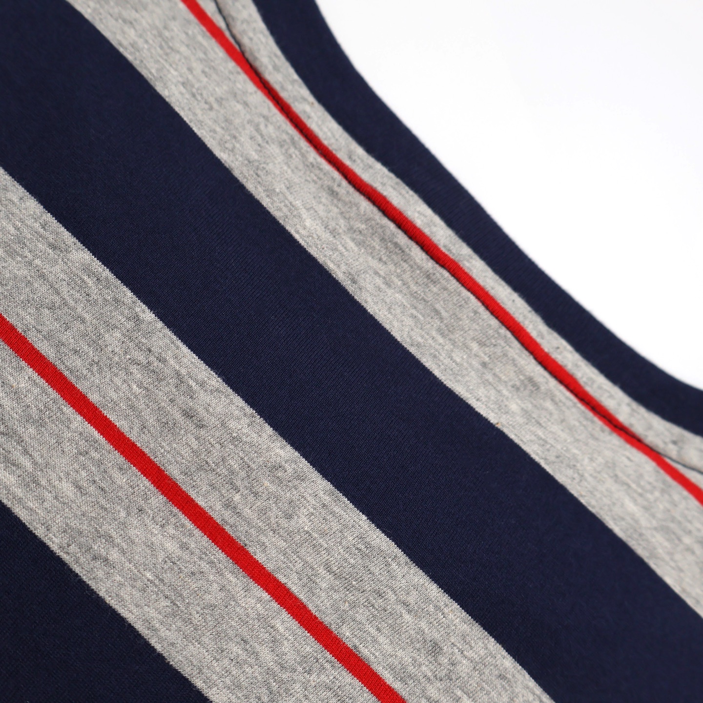 MIU MIU 缪缪 条纹口袋贴标T恤 打底衫 长袖 海军蓝 A5 MJL014-14RT-F0S5G-S-OOO