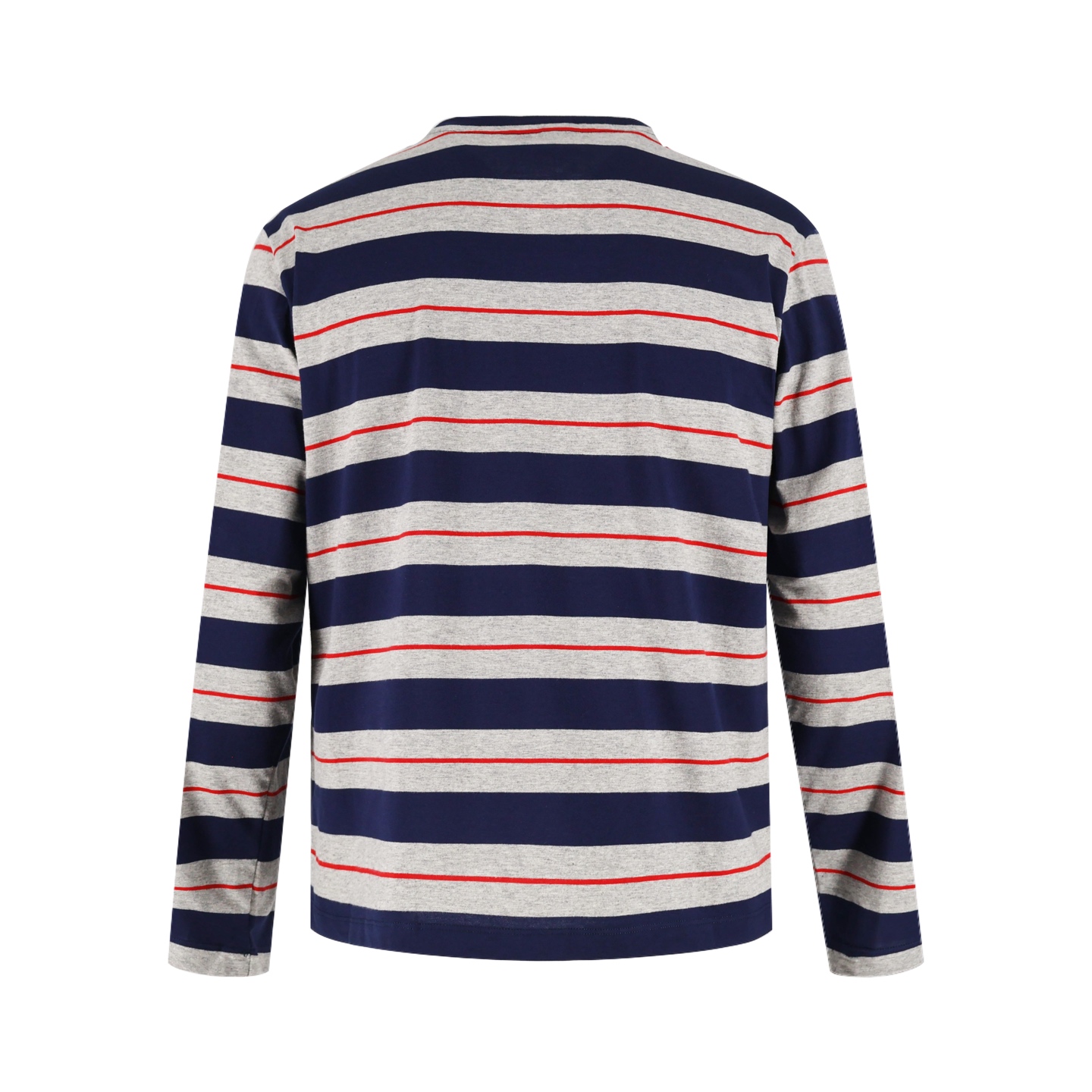 MIU MIU 缪缪 条纹口袋贴标T恤 打底衫 长袖 海军蓝 A5 MJL014-14RT-F0S5G-S-OOO