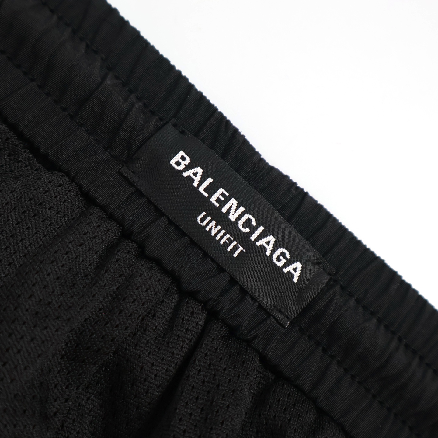 Balenciaga 巴黎世家  3B刺绣字母logo松紧腰运动裤 短裤 裤子 休闲裤 黑色 A2 