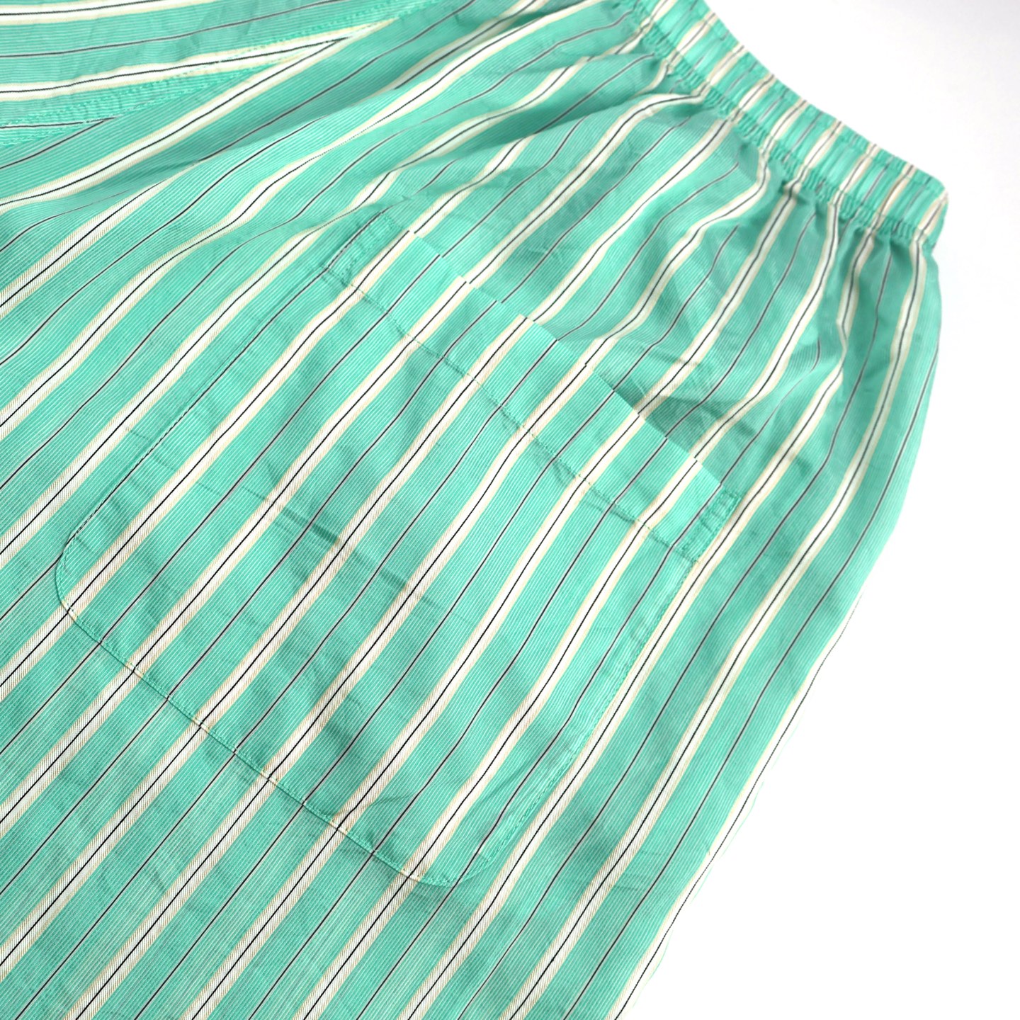 Balenciaga 巴黎世家 竖条纹松紧腰运动裤 长裤 裤子 休闲裤 绿色 A5 838817TSM033048