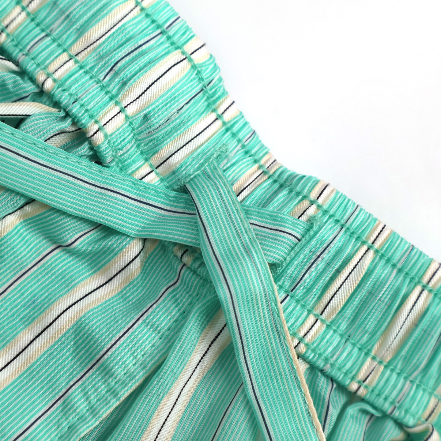 Balenciaga 巴黎世家 竖条纹松紧腰运动裤 长裤 裤子 休闲裤 绿色 A5 838817TSM033048