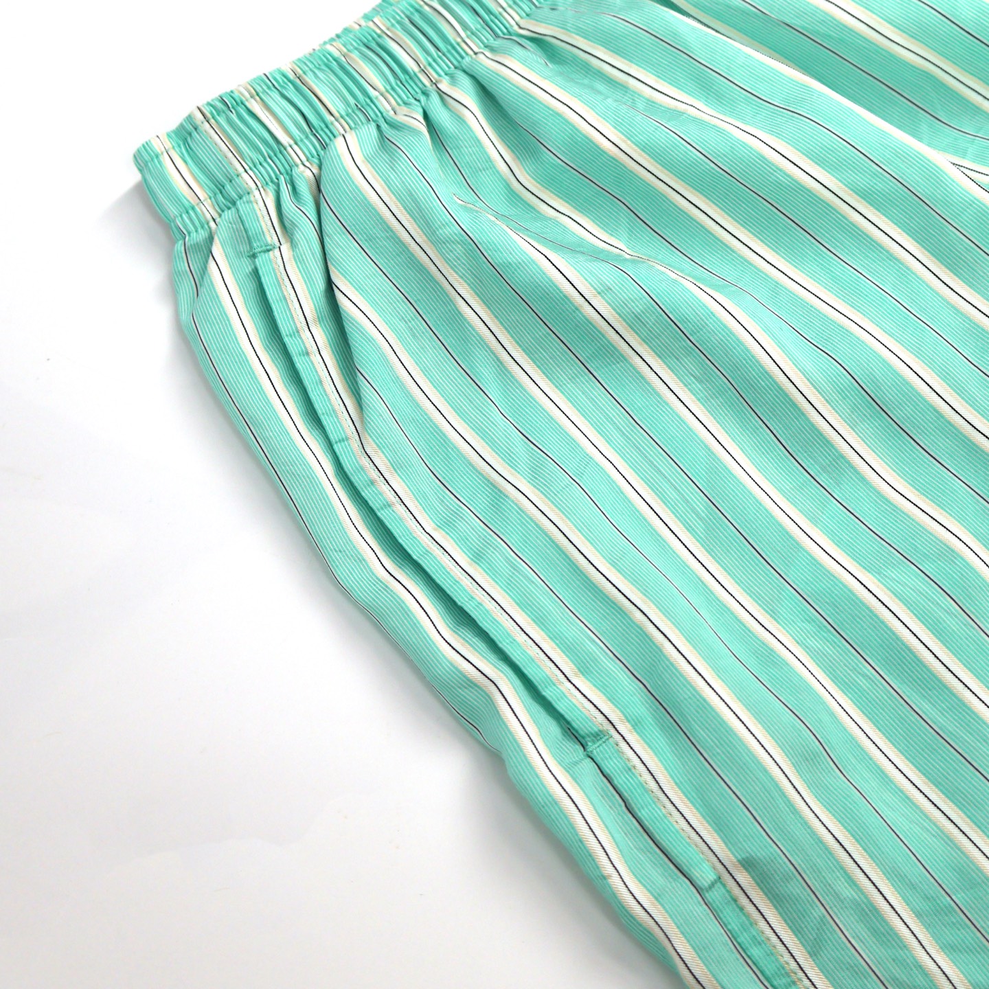 Balenciaga 巴黎世家 竖条纹松紧腰运动裤 长裤 裤子 休闲裤 绿色 A5 838817TSM033048