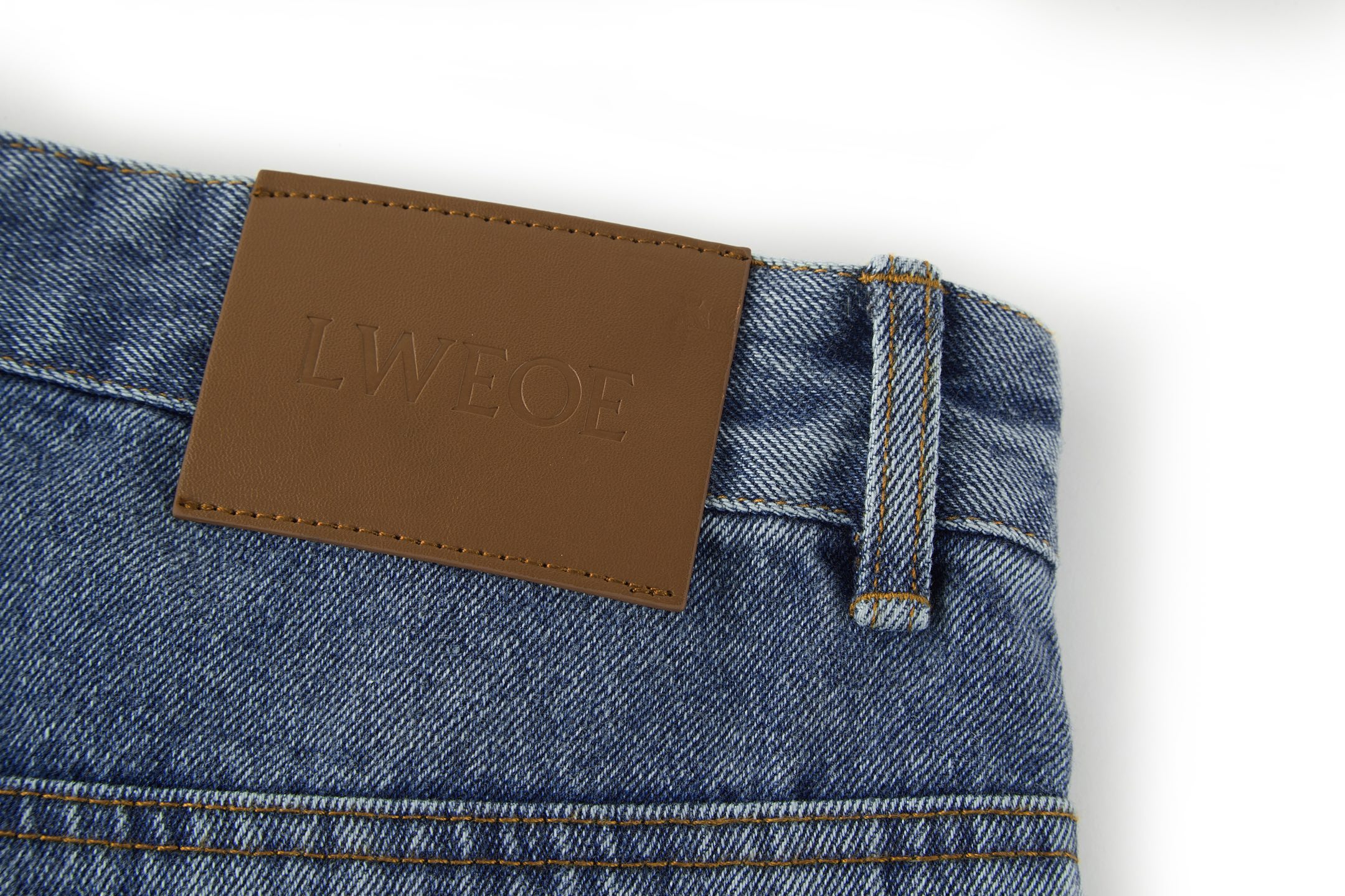 Loewe 罗意威 刺绣logo图案水洗牛仔裤 长裤 裤子 蓝色 B0 H526Y11WA65320