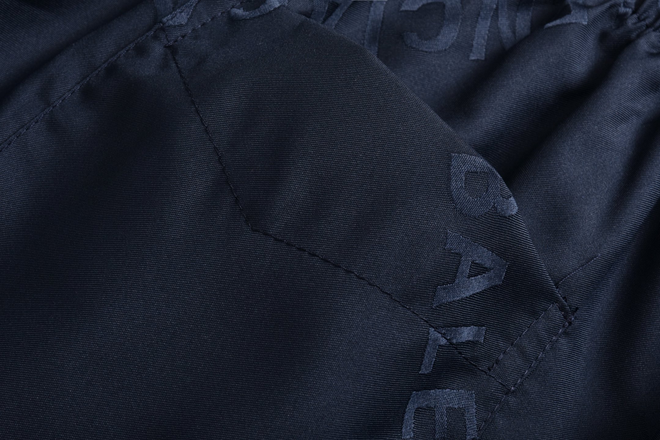 Balenciaga 巴黎世家 弹幕字母logo松紧腰运动裤 短裤 裤子 休闲裤 深蓝色 A2 746223TOO134100