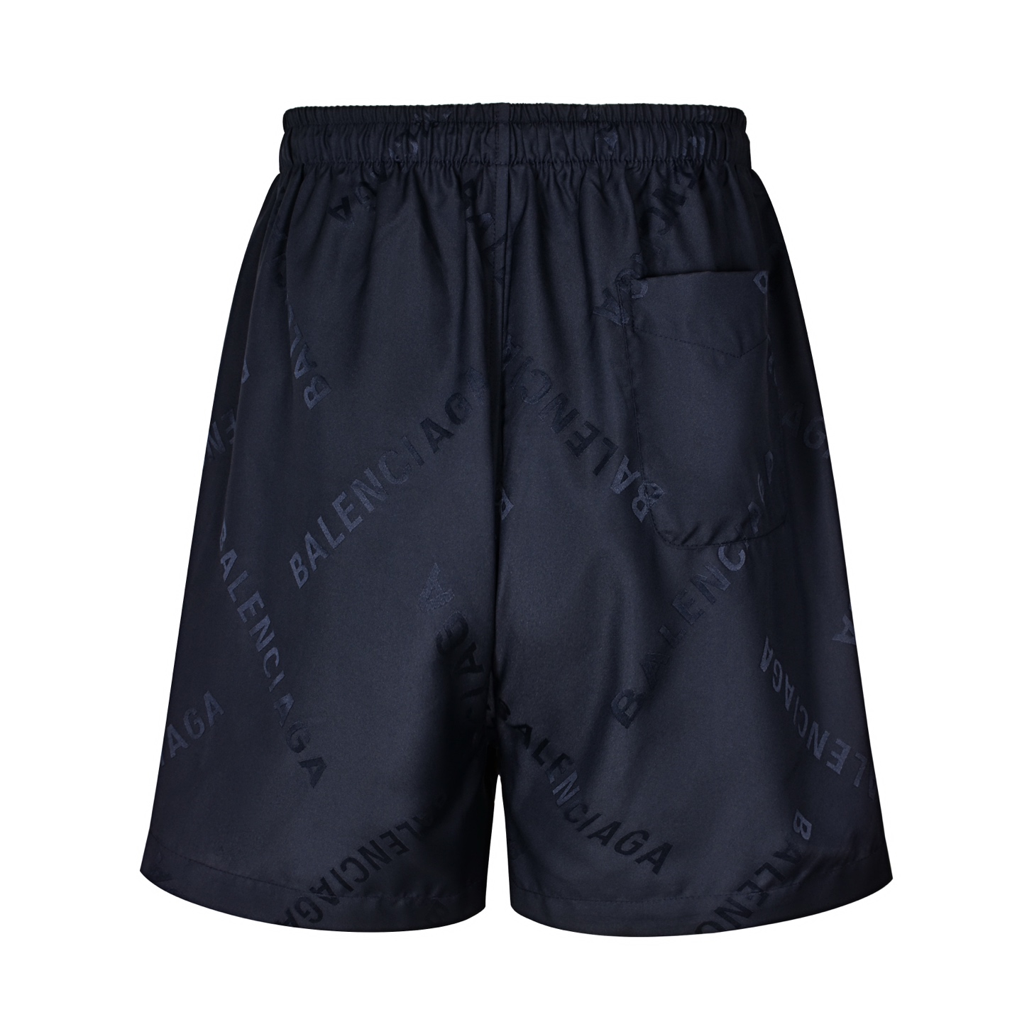 Balenciaga 巴黎世家 弹幕字母logo松紧腰运动裤 短裤 裤子 休闲裤 深蓝色 A2 746223TOO134100