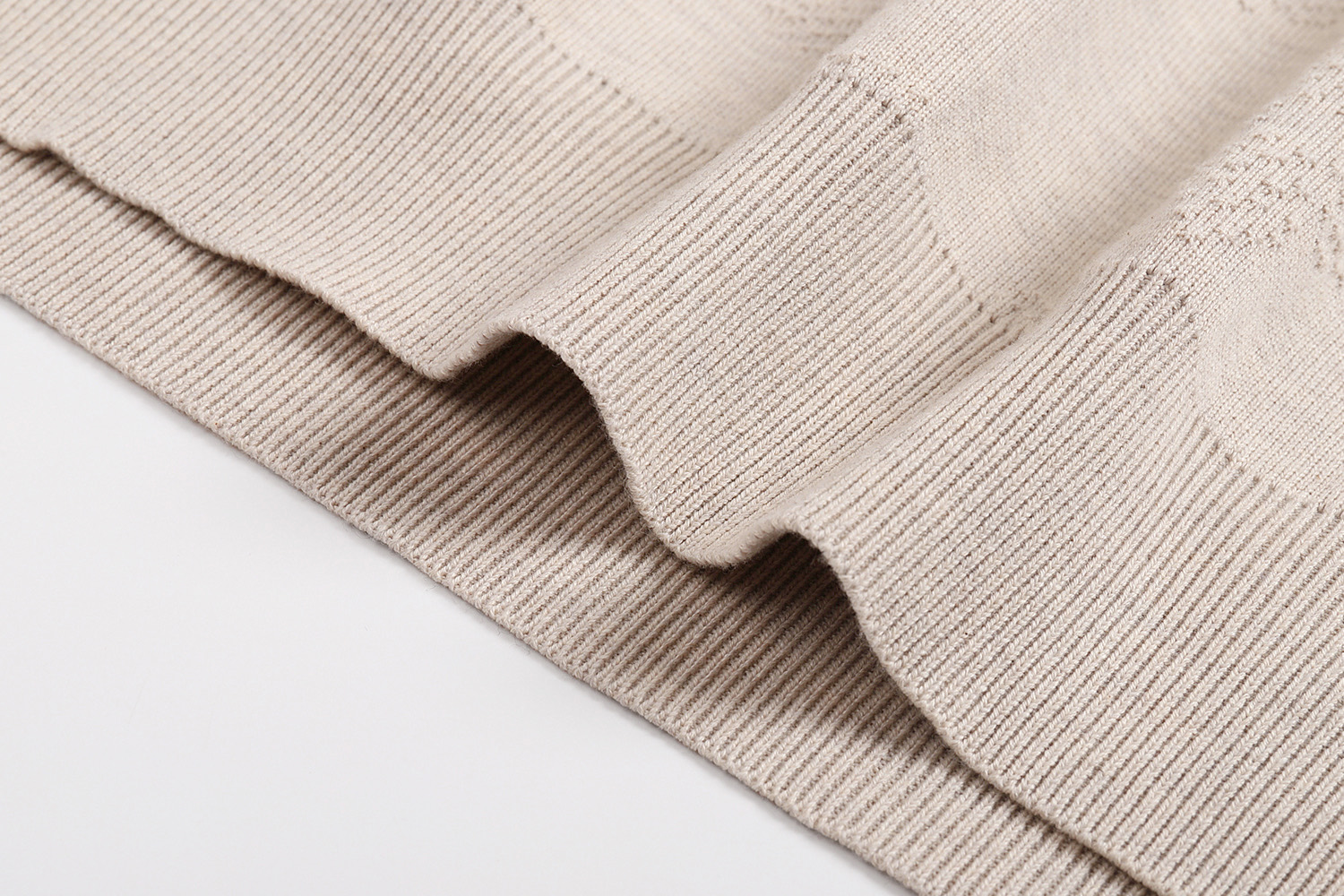 LOUIS VUITTON 路易威登 暗纹提花针织毛衣 圆领 长袖 外套 杏色 B0 