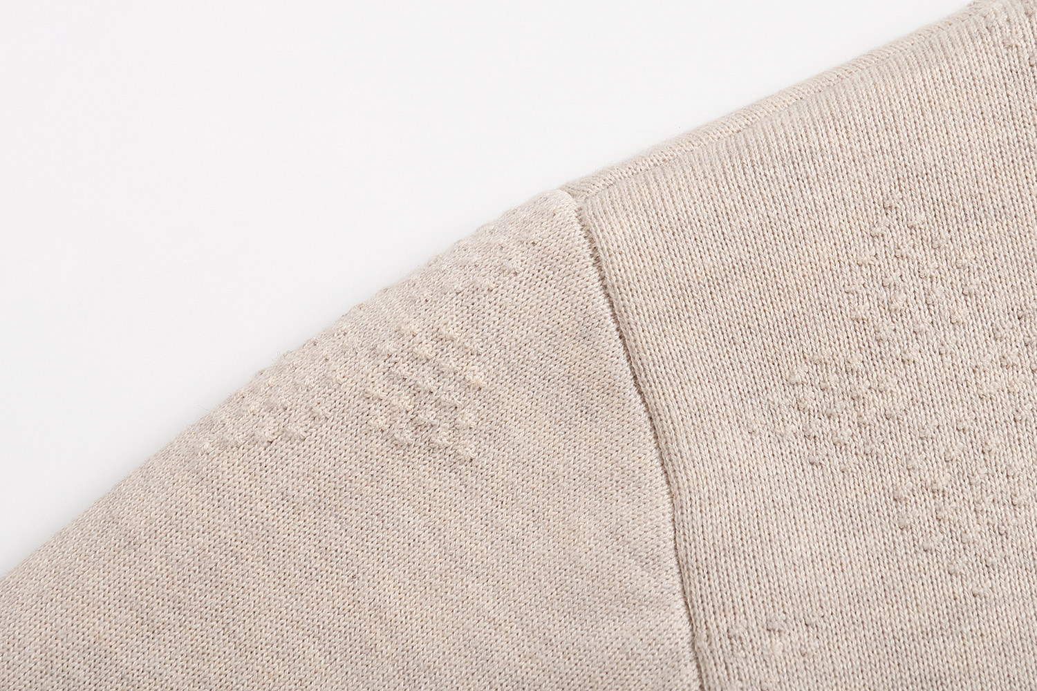 LOUIS VUITTON 路易威登 暗纹提花针织毛衣 圆领 长袖 外套 杏色 B0 