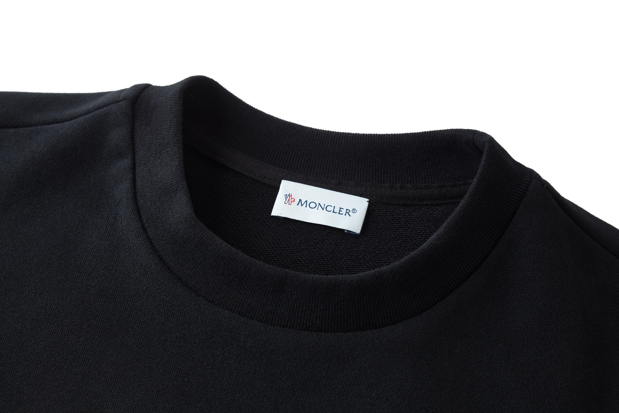 Moncler 蒙口 刺绣字母logo圆领卫衣 秋冬 外套 黑色 白色 A5 K10918G0003389AUJ999