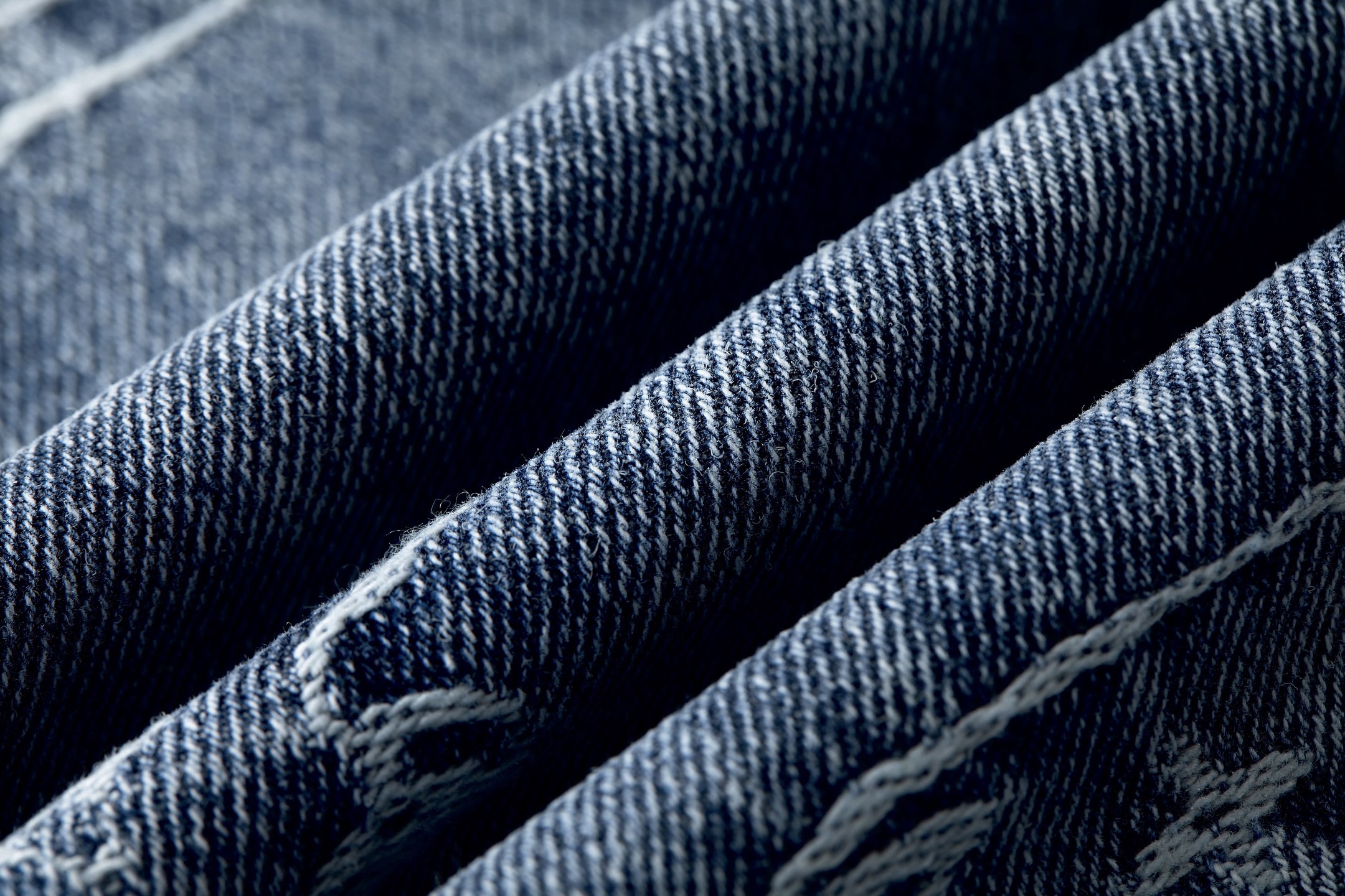 LOUIS VUITTON 路易威登 LV Nigo联名款 刺绣云朵图案牛仔裤 裤子 长裤 蓝色 B0