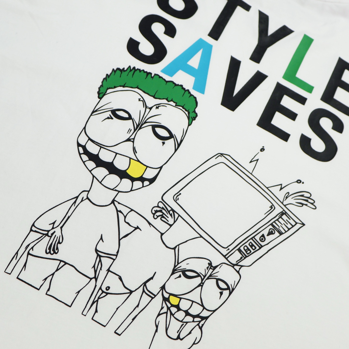 Chrome Hearts 克罗心 电视机图案字母印花 短袖 T恤 白色 A2 