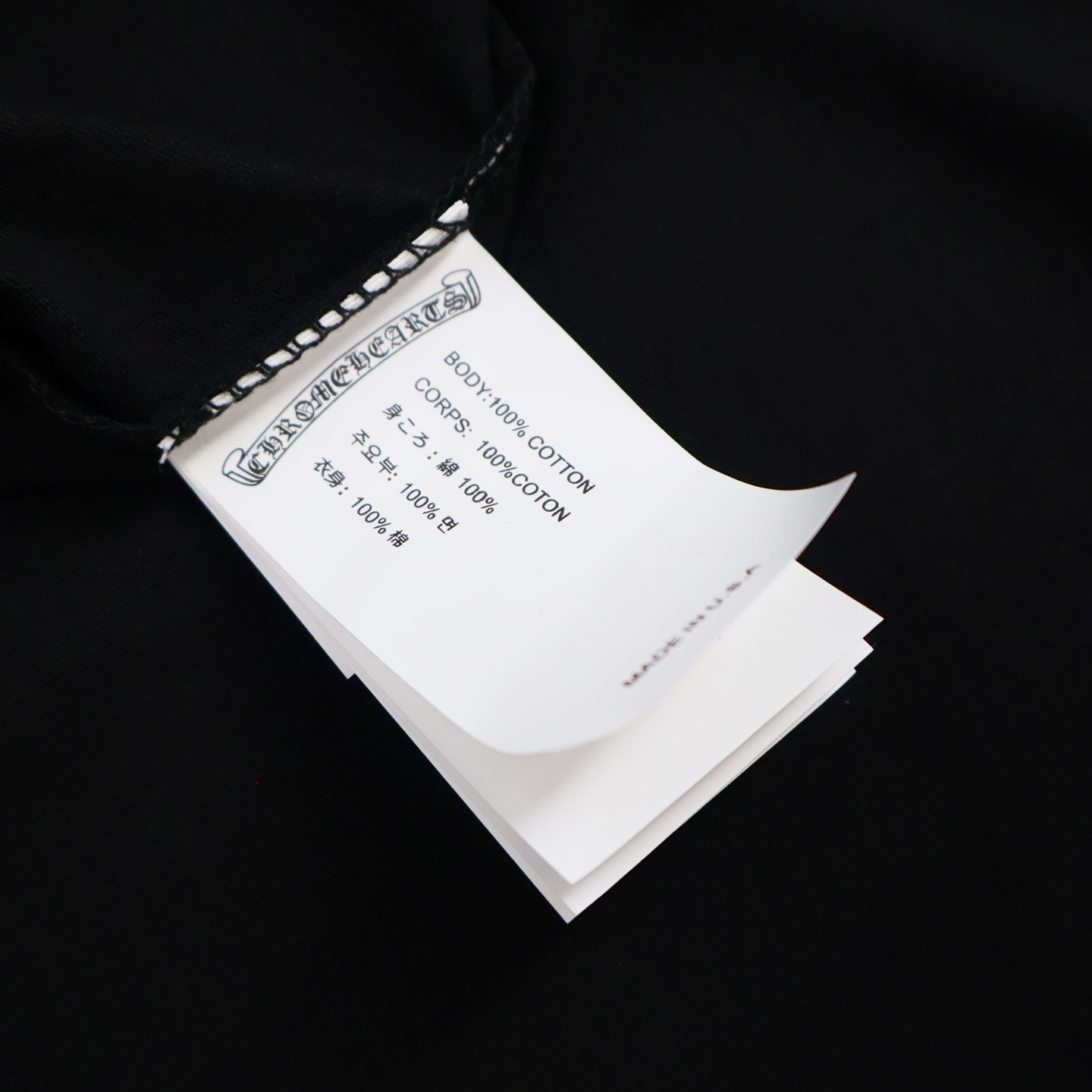 Chrome Hearts 克罗心 33号数字印花圆领 T恤 长袖 黑色 A5 040-028620