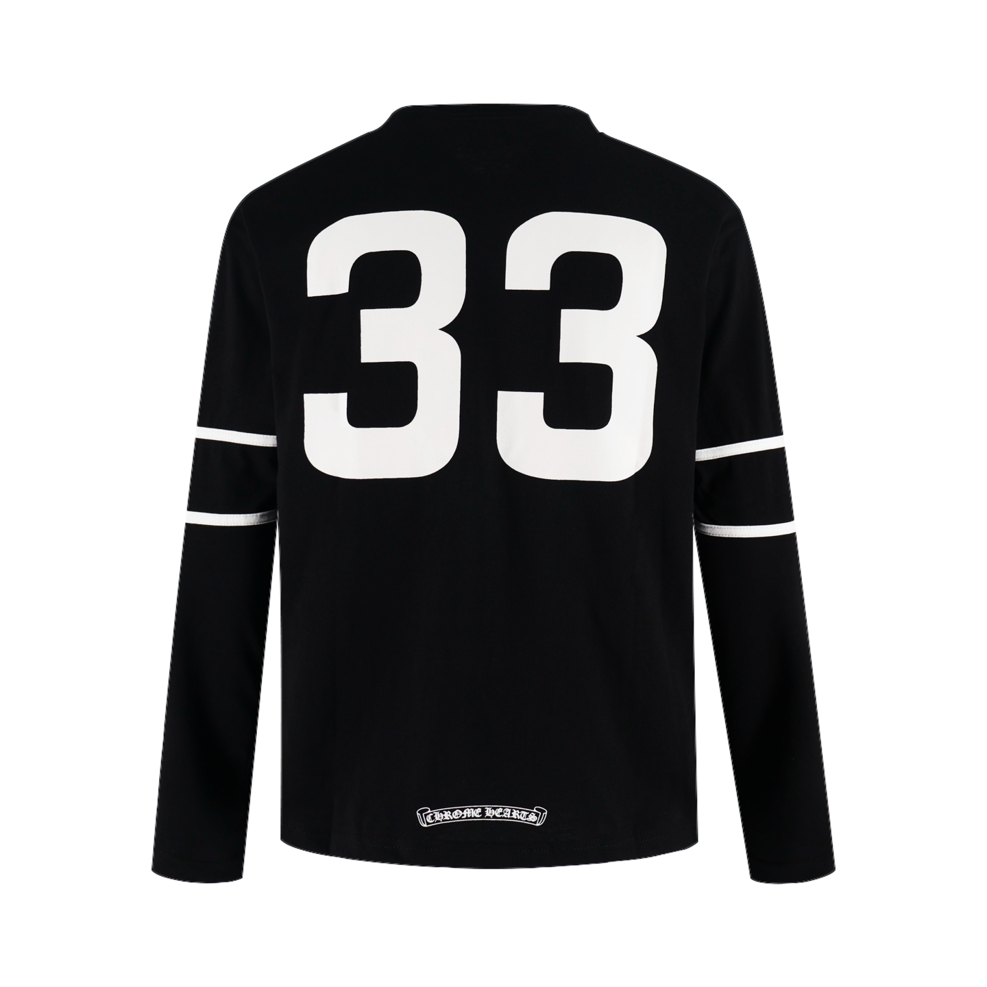 Chrome Hearts 克罗心 33号数字印花圆领 T恤 长袖 黑色 A5 040-028620