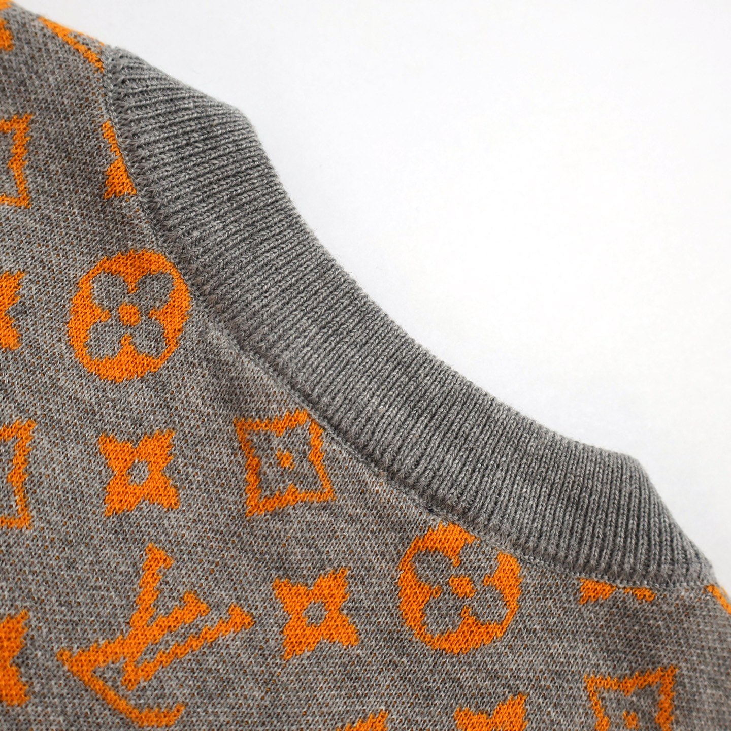 LOUIS VUITTON 路易威登 LV 橙字提花毛织 T恤 短袖 A5 1AHVPC