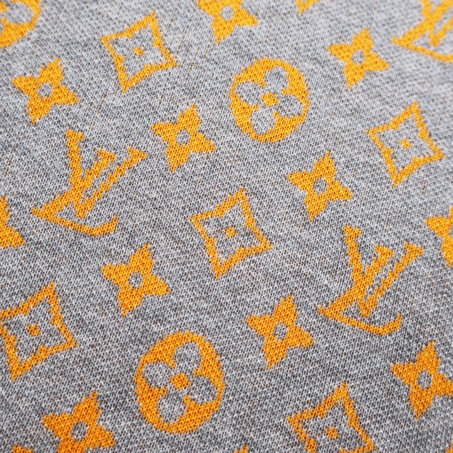 LOUIS VUITTON 路易威登 LV 橙字提花毛织 T恤 短袖 A5 1AHVPC