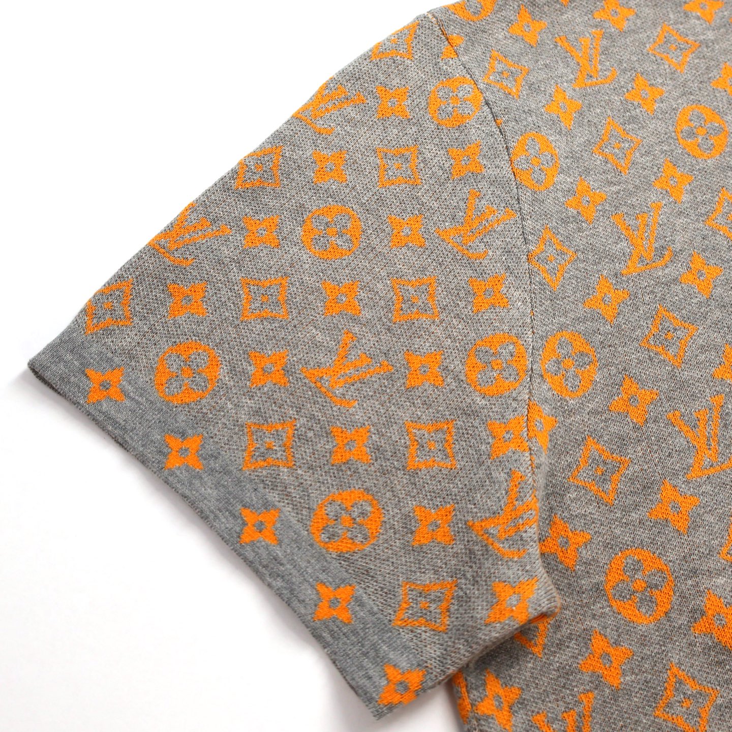 LOUIS VUITTON 路易威登 LV 橙字提花毛织 T恤 短袖 A5 1AHVPC