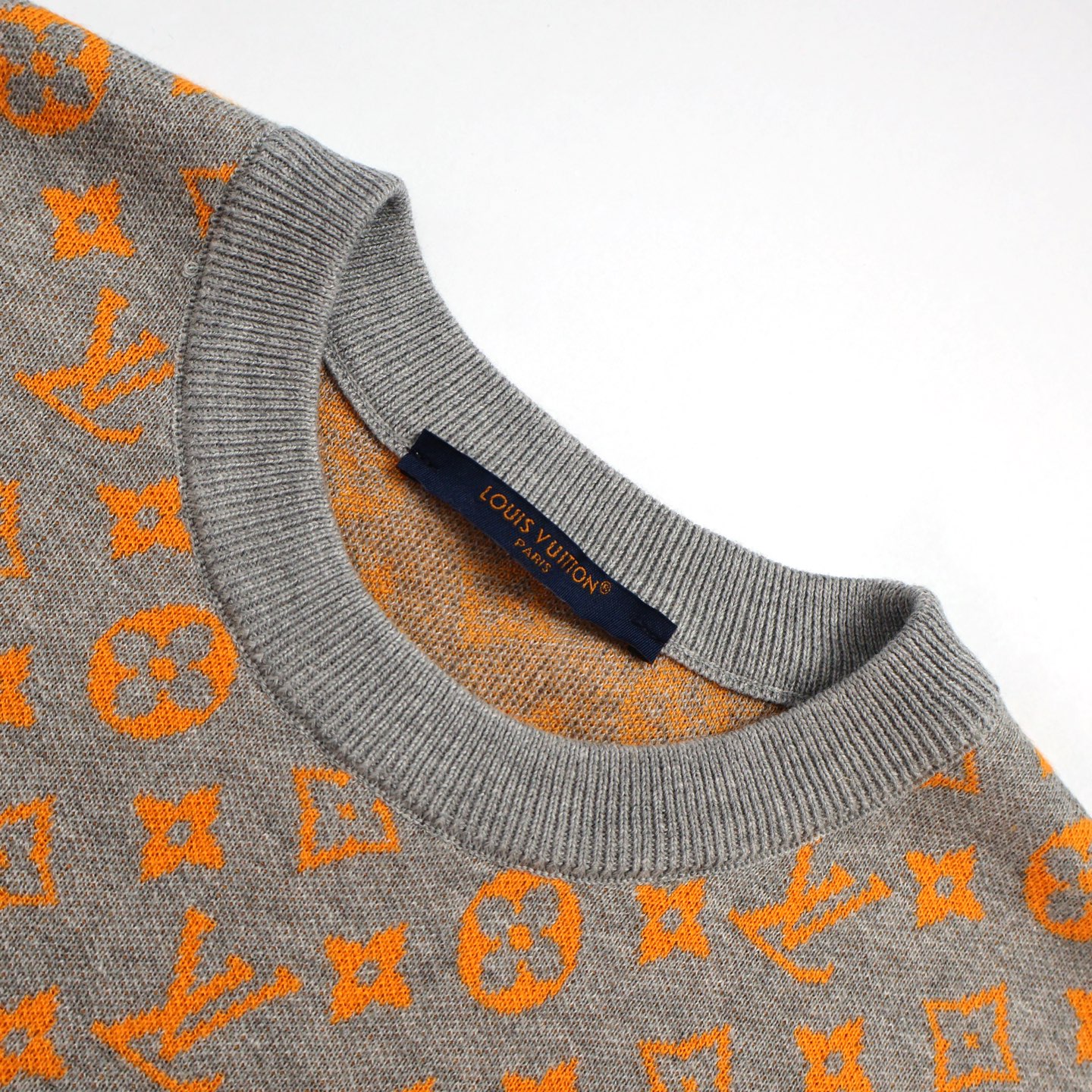 LOUIS VUITTON 路易威登 LV 橙字提花毛织 T恤 短袖 A5 1AHVPC