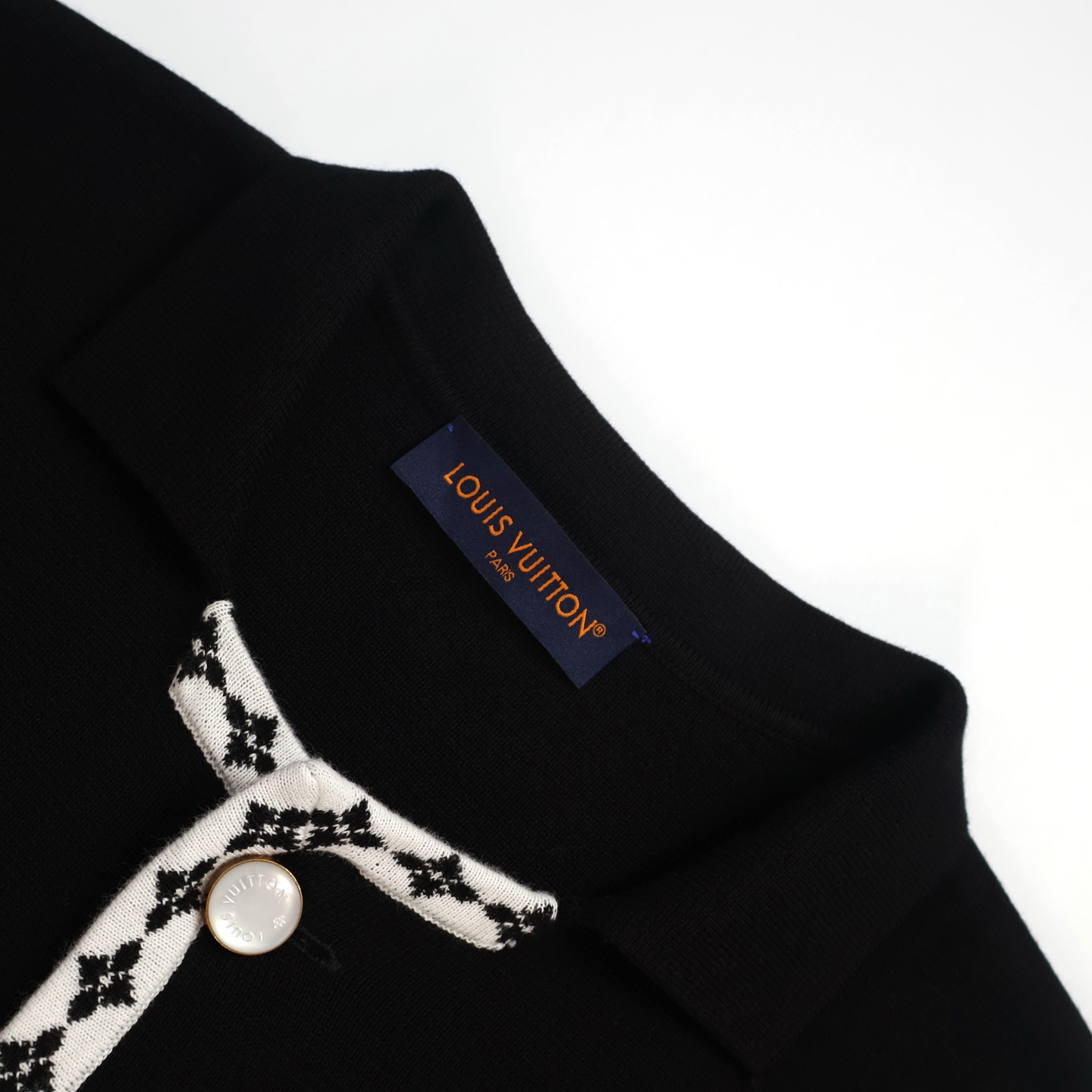 LOUIS VUITTON 路易威登 学院风针织毛衣 夹克 外套 黑色 C0 1AGTLO