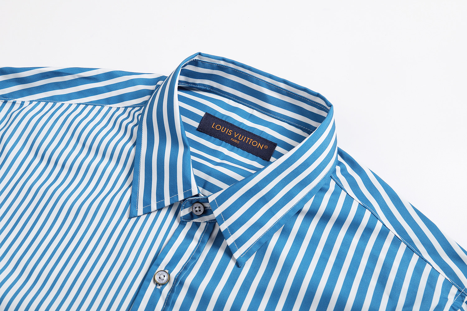 LOUIS VUITTON 路易威登 拼接条纹衬衫 外套 蓝色 A5 1AHVWM