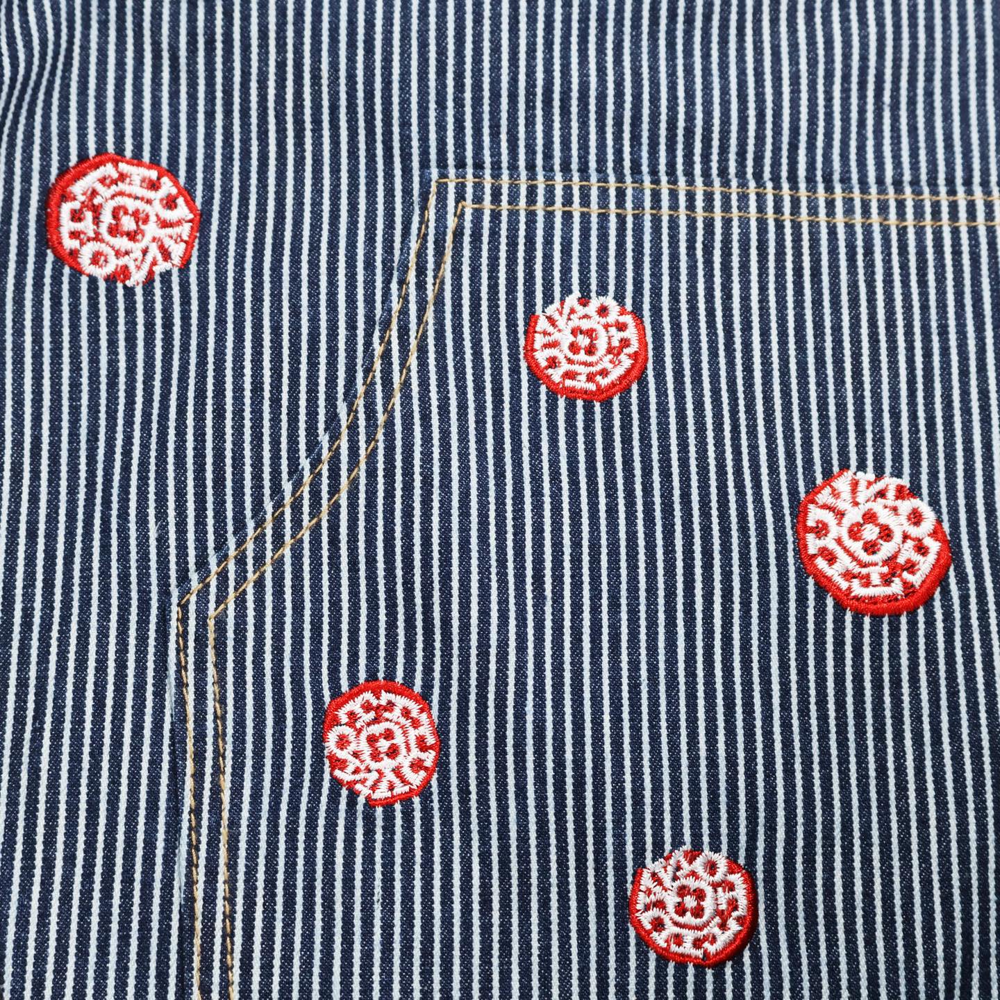 LOUIS VUITTON 路易威登 LV 樱花刺绣牛仔裤 裤子 长裤 蓝色 B0 