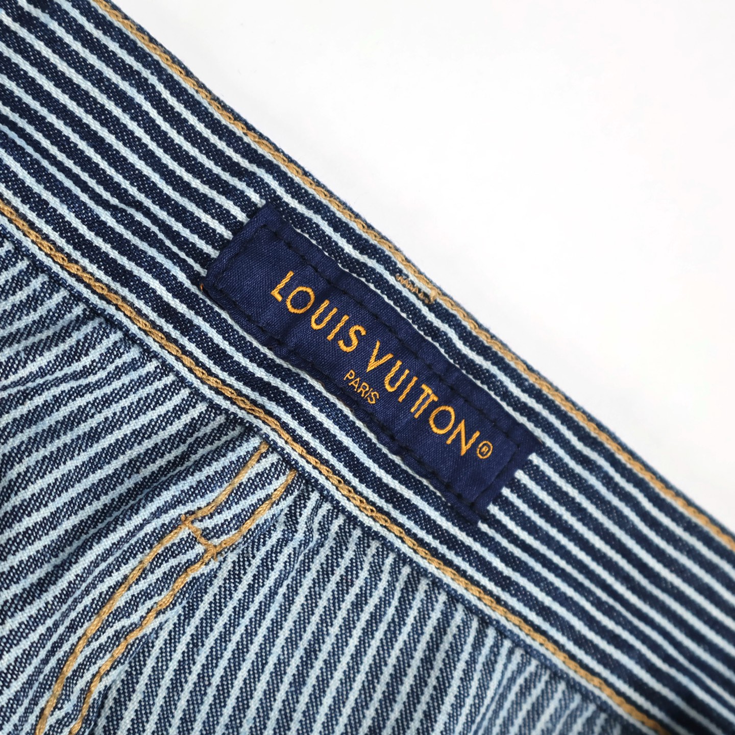 LOUIS VUITTON 路易威登 LV 樱花刺绣牛仔裤 裤子 长裤 蓝色 B0 