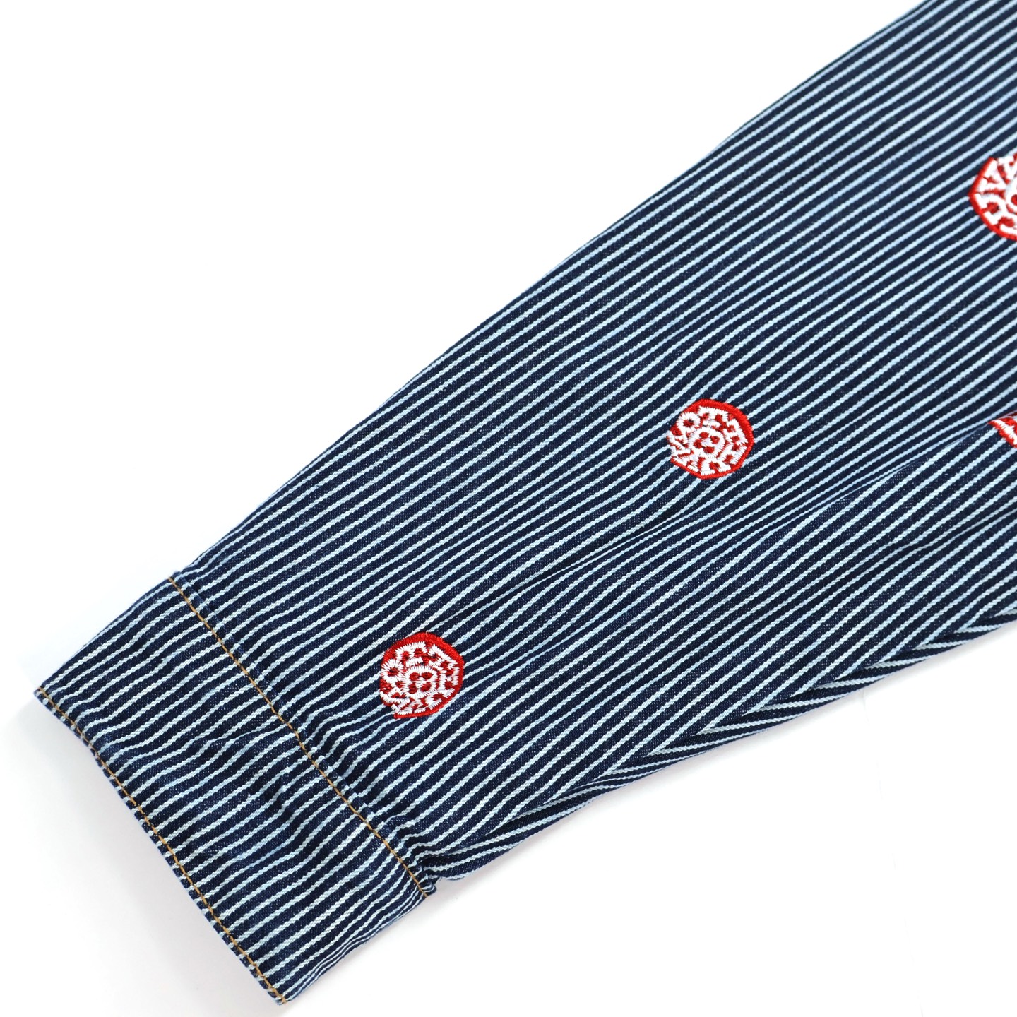 LOUIS VUITTON 路易威登 樱花刺绣牛仔外套 夹克 长袖 蓝色 C0