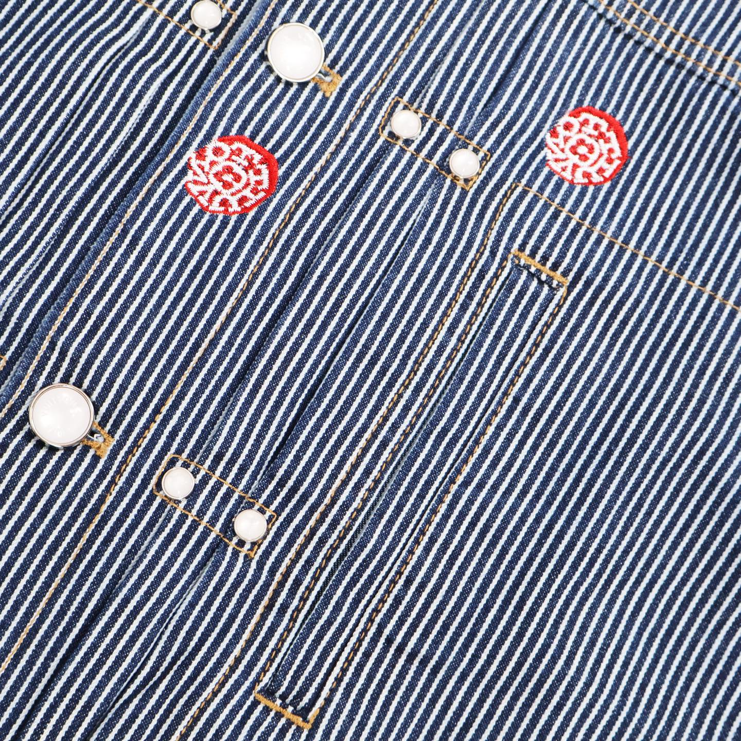 LOUIS VUITTON 路易威登 樱花刺绣牛仔外套 夹克 长袖 蓝色 C0