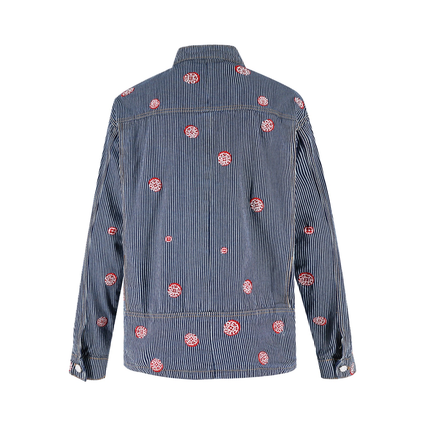 LOUIS VUITTON 路易威登 樱花刺绣牛仔外套 夹克 长袖 蓝色 C0