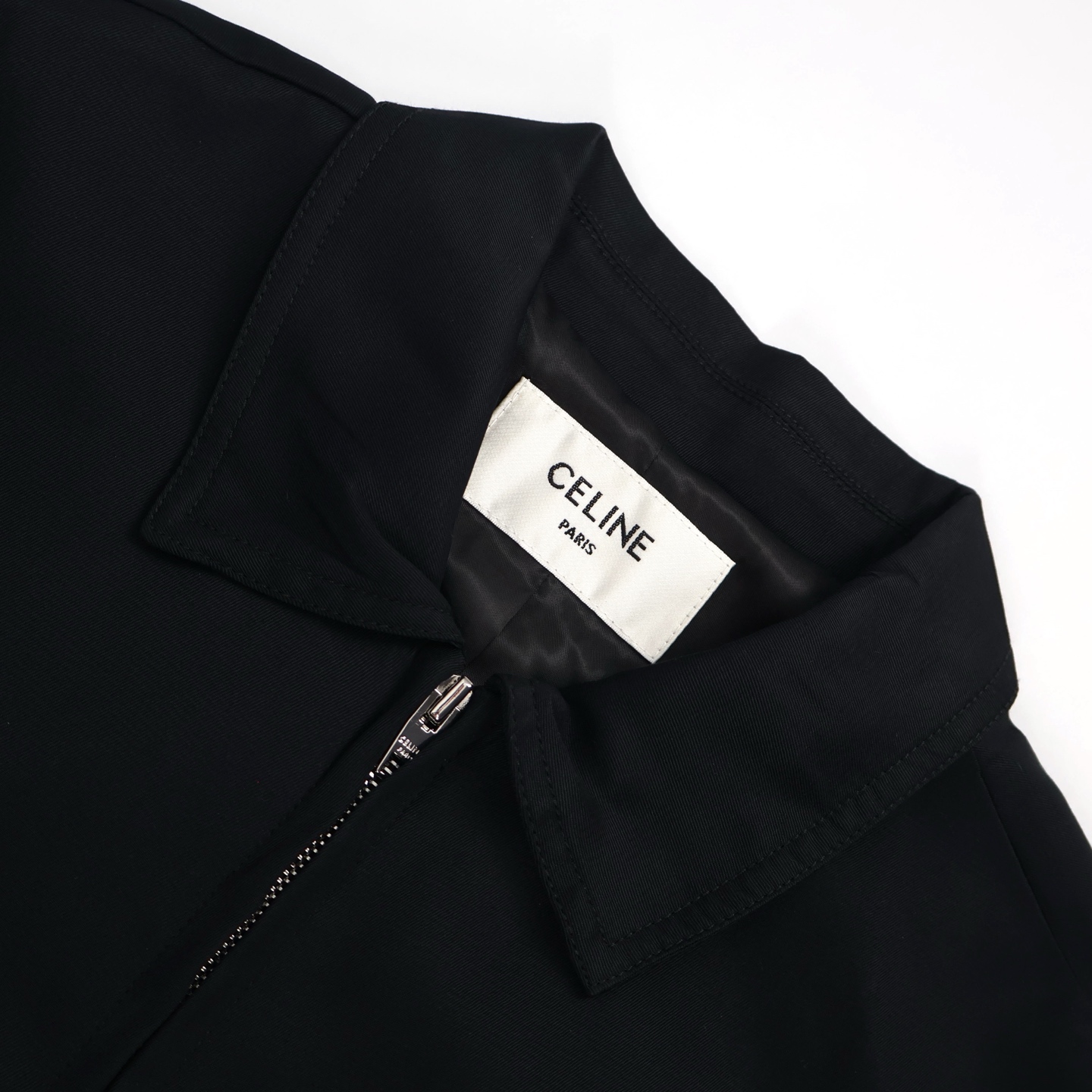 CELINE 赛琳 logo小刺绣拉链翻领 夹克 外套 长袖 藏蓝色 C0 2W47B585X-07MR