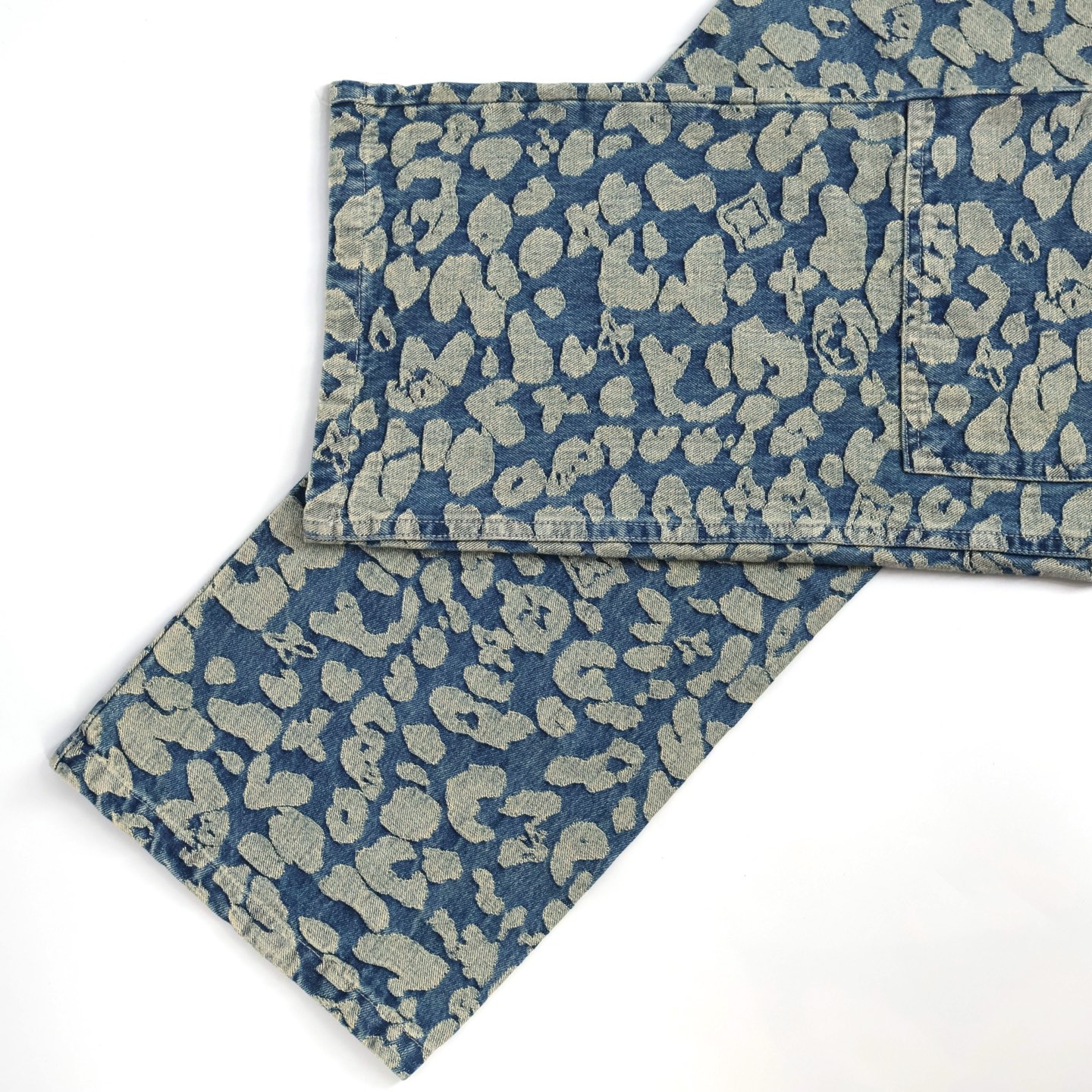 LOUIS VUITTON 路易威登 LV Nigo 联名款 满印牛仔裤 裤子 长裤 蓝色 B0 1AILS3