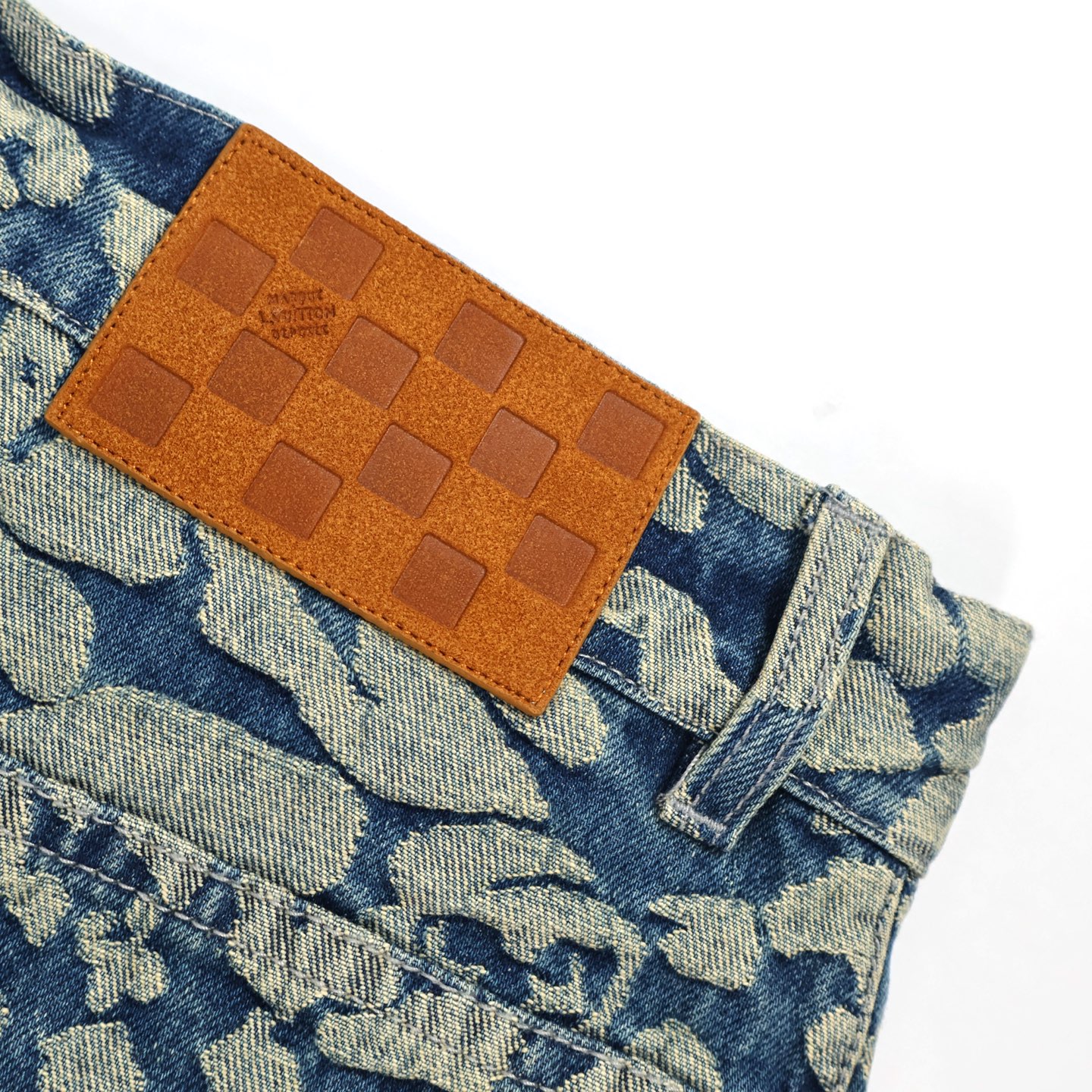 LOUIS VUITTON 路易威登 LV Nigo 联名款 满印牛仔裤 裤子 长裤 蓝色 B0 1AILS3