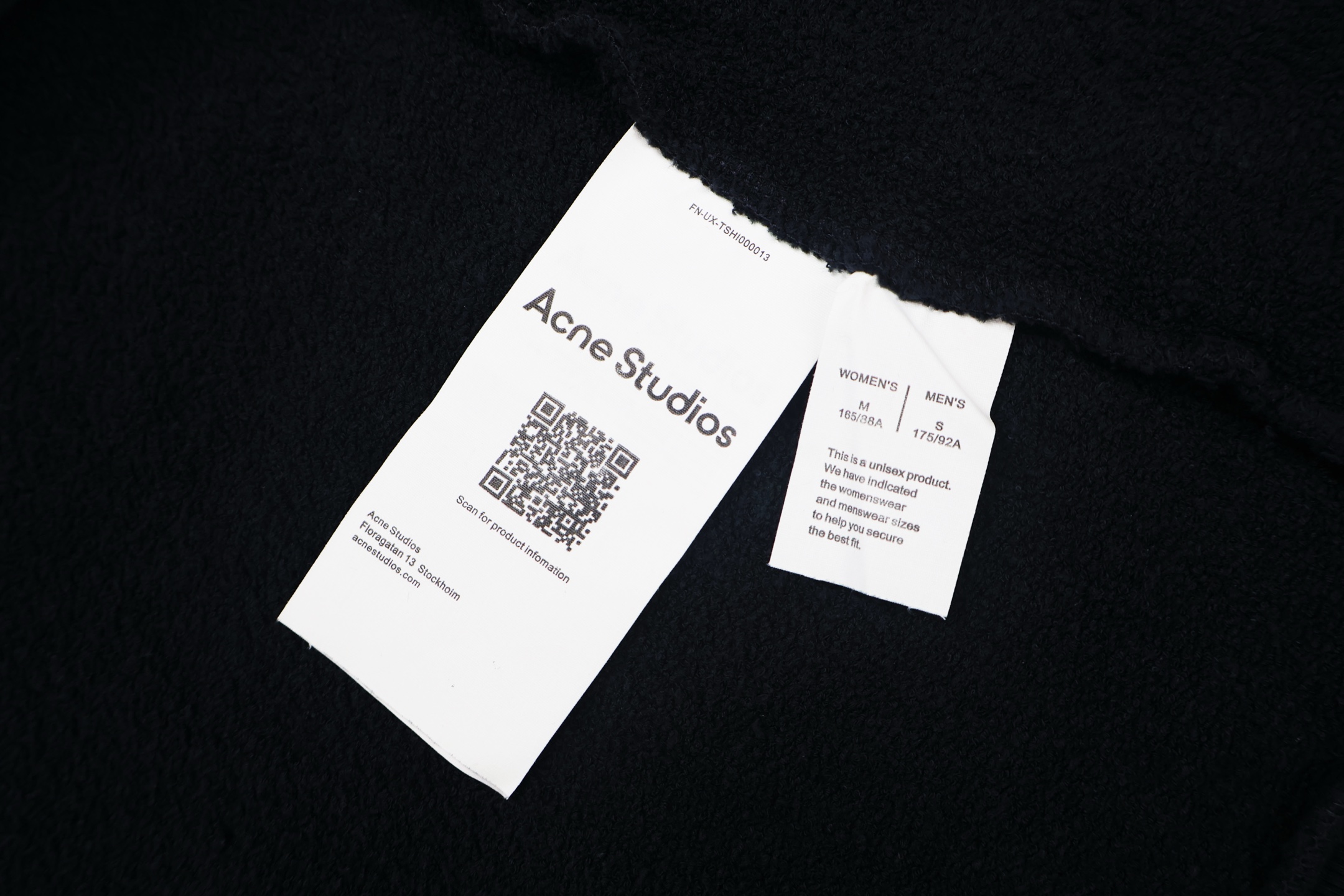 Acne Studios 做旧水洗字母logo印花拉链卫衣 夹克 外套 长袖 蓝色 黑色 B0 CI0189