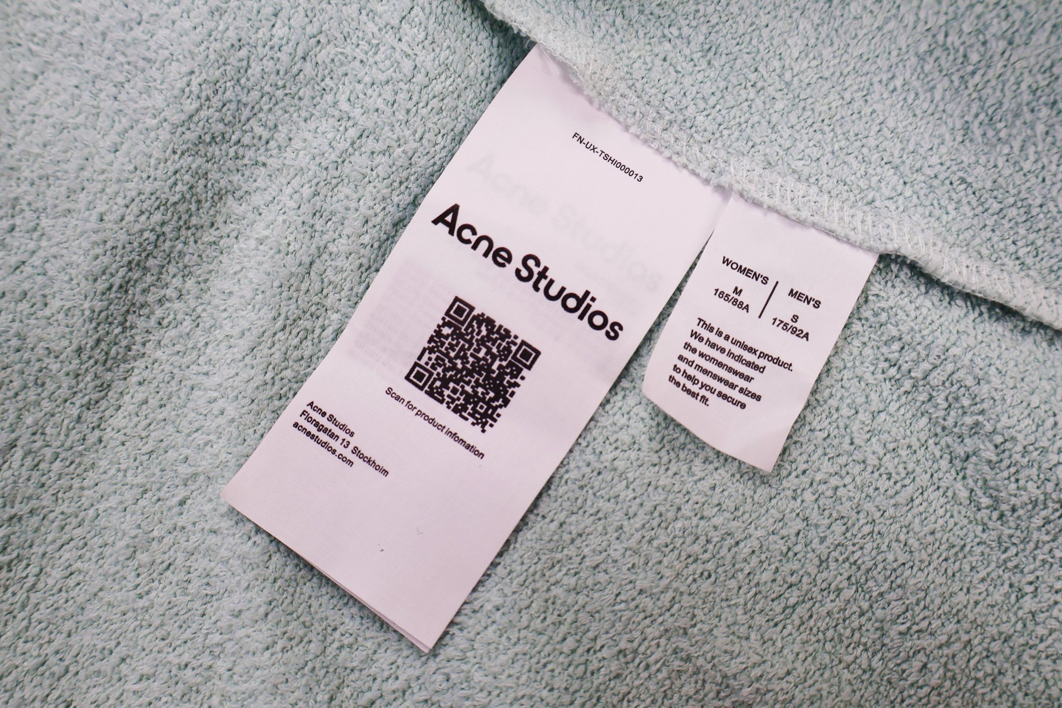 Acne Studios 做旧水洗字母logo印花拉链卫衣 夹克 外套 长袖 蓝色 黑色 B0 CI0189
