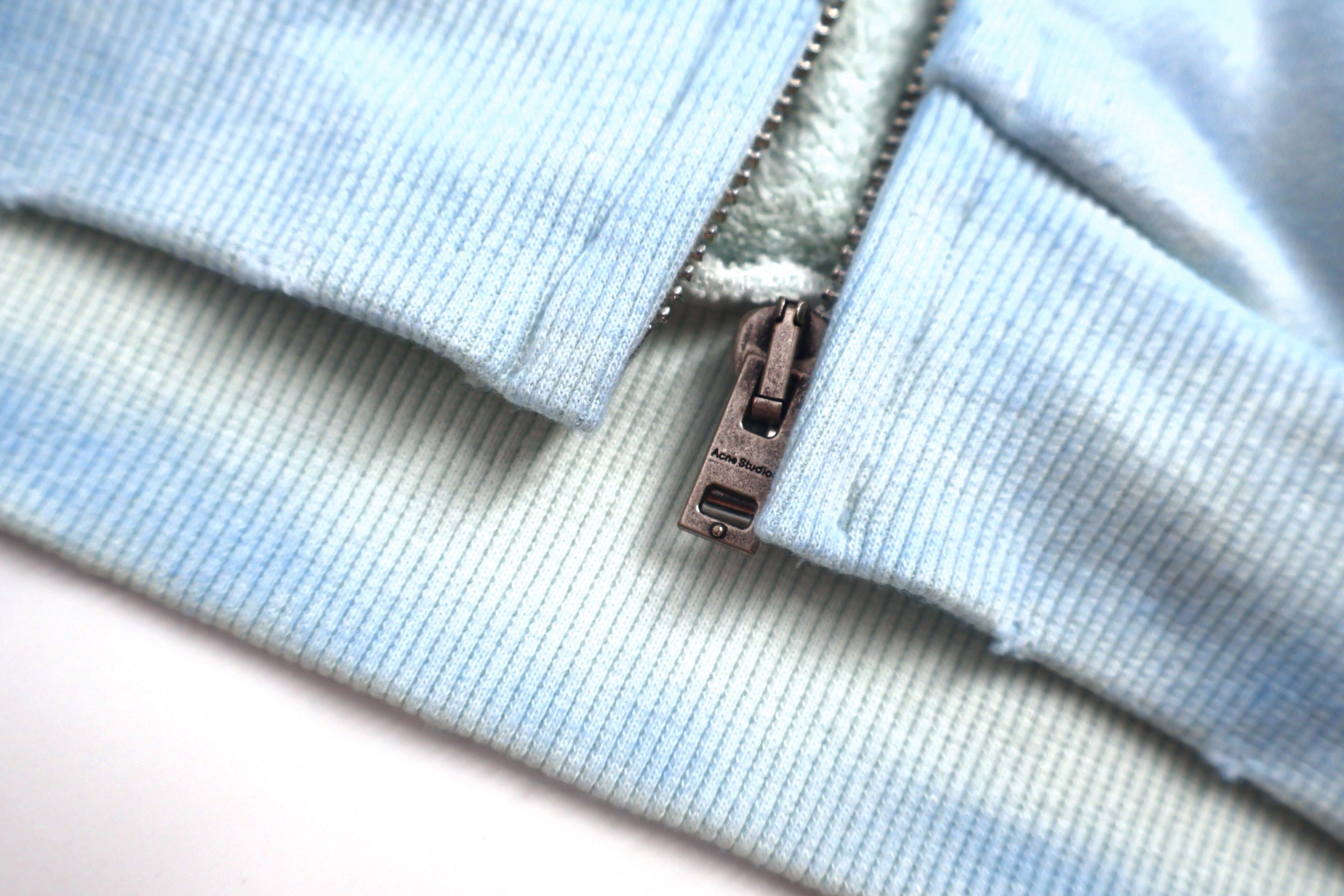 Acne Studios 做旧水洗字母logo印花拉链卫衣 夹克 外套 长袖 蓝色 黑色 B0 CI0189