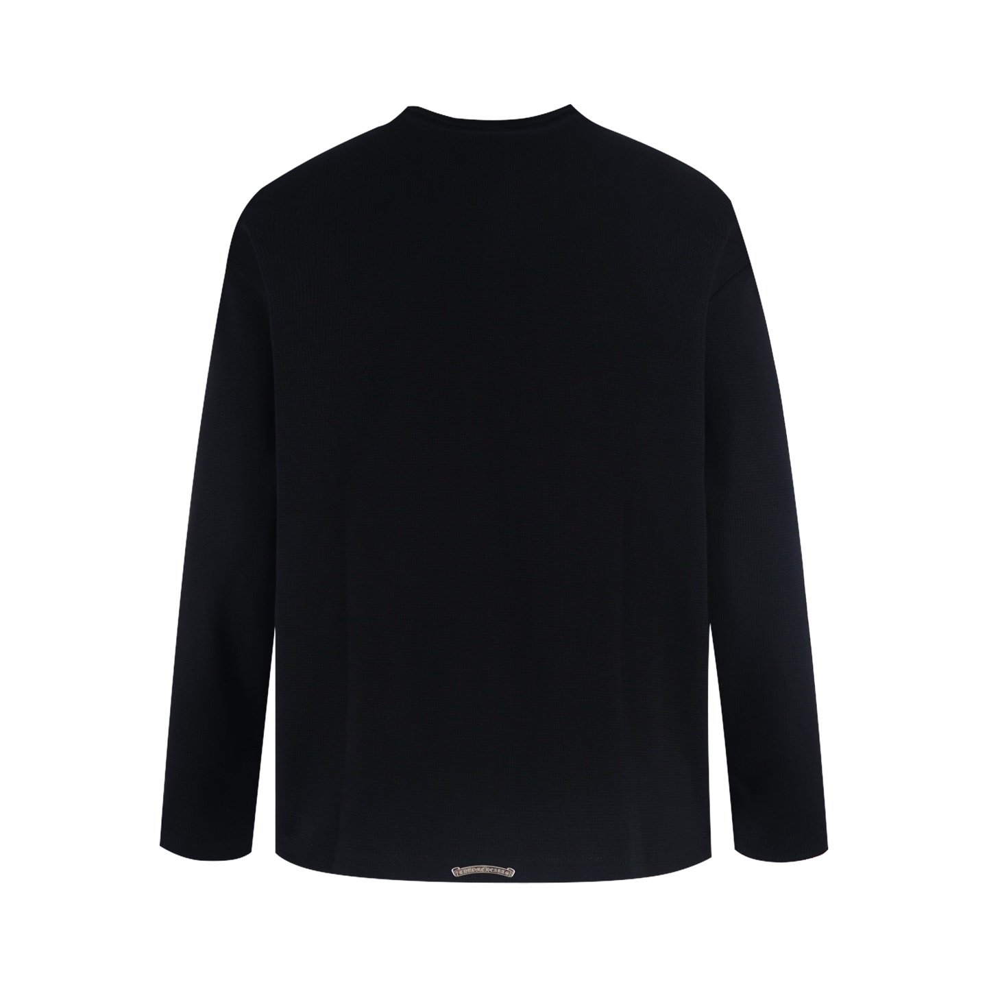 Chrome Hearts 克罗心 亨利领十字架贴标华夫格T恤 卫衣 长袖 灰色 黑色 A5 