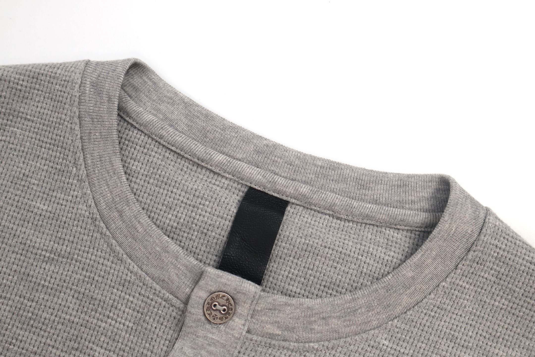 Chrome Hearts 克罗心 亨利领梵文华夫格T恤 卫衣 长袖 灰色 黑色 A5 