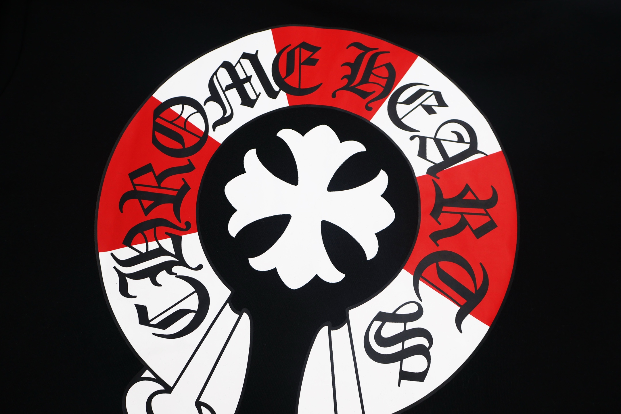 Chrome Hearts 克罗心 大马蹄图案印花连帽卫衣 外套 长袖 黑色 A5