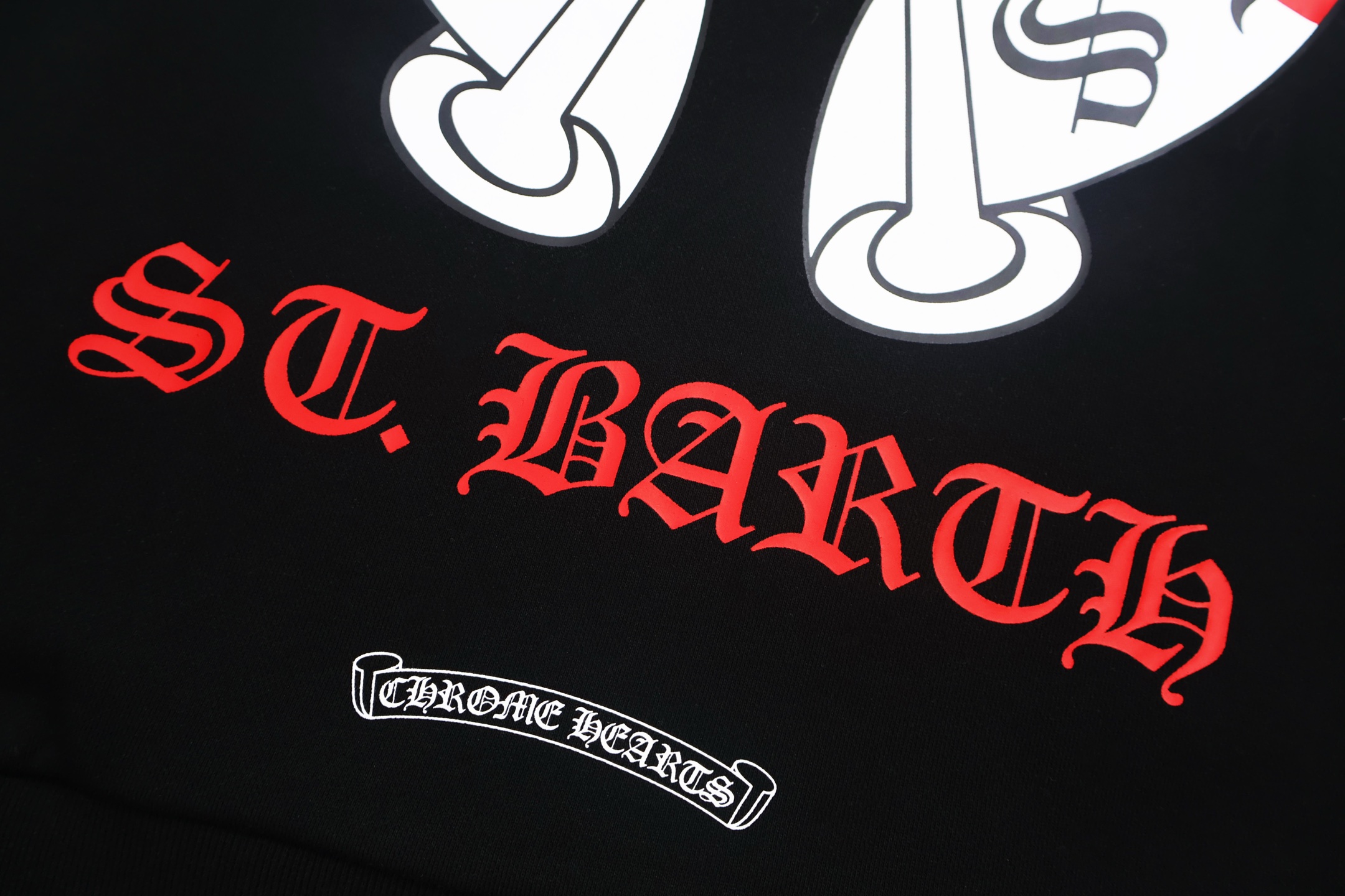 Chrome Hearts 克罗心 大马蹄图案印花连帽卫衣 外套 长袖 黑色 A5