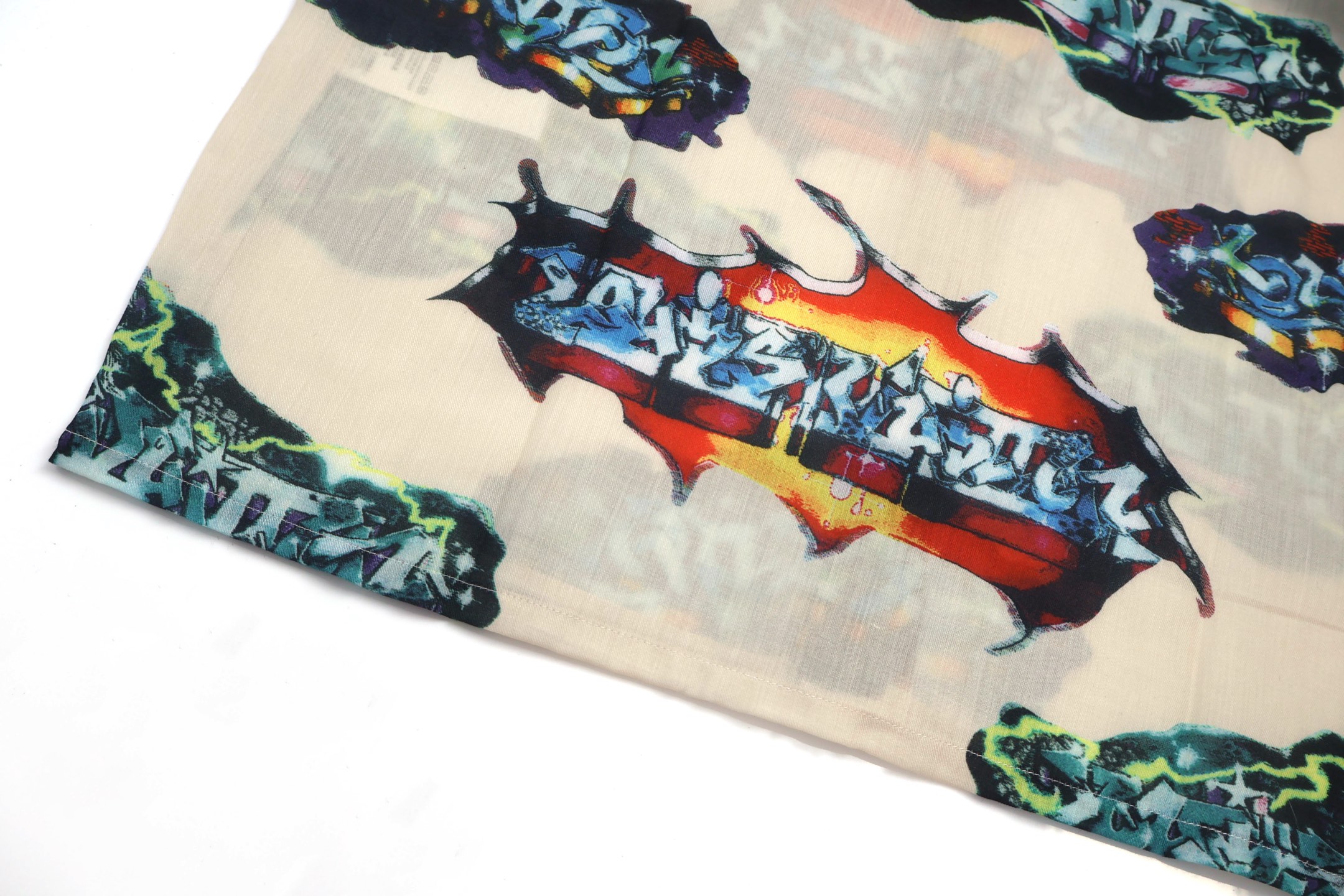 LOUIS VUITTON 路易威登 涂鸦图案睡衣式衬衫 外套 长袖 米色 A5 1AA4PW