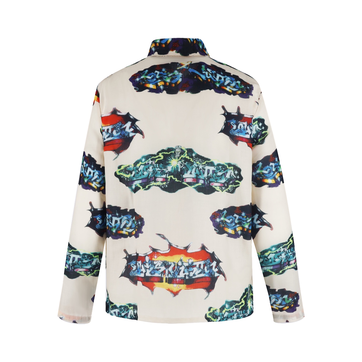 LOUIS VUITTON 路易威登 涂鸦图案睡衣式衬衫 外套 长袖 米色 A5 1AA4PW