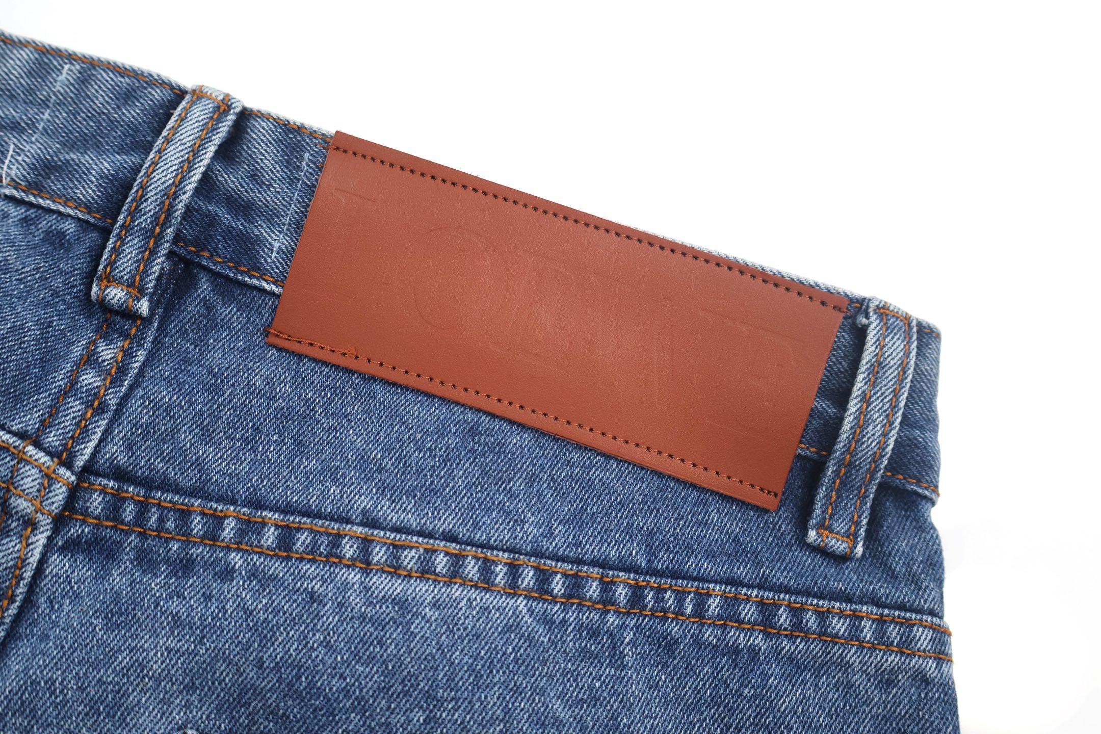 Loewe 罗意威 膝盖logo徽标印花图案牛仔裤 长裤 裤子 蓝色 B0 H526Y11W60-5475