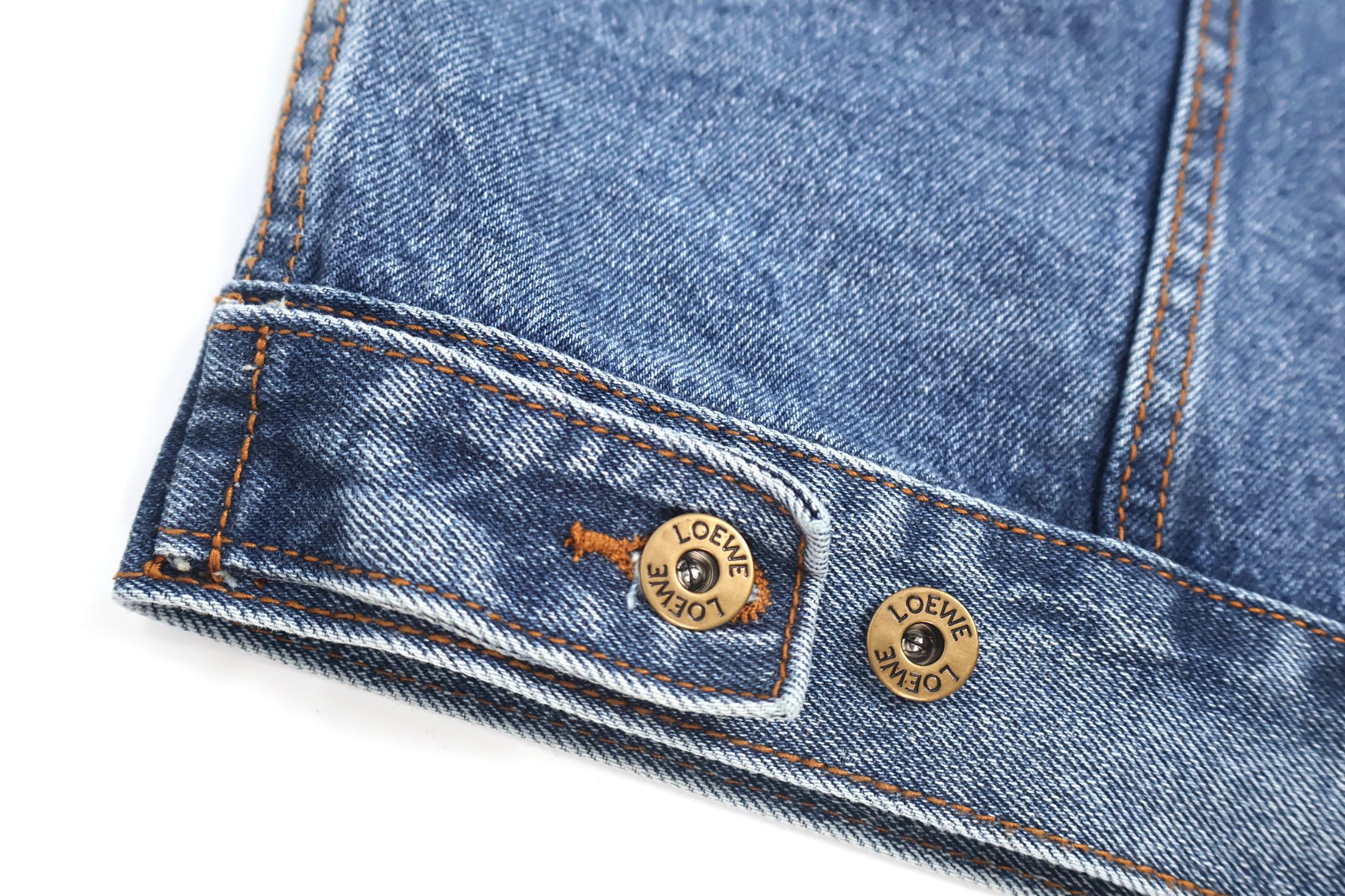 LOEWE 罗意威 袖子Logo徽标印花牛仔外套 夹克 长袖 蓝色 C0 H526Y50W07-5475