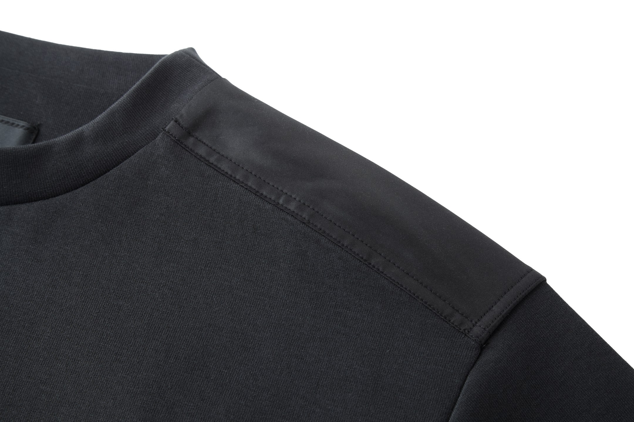 PRADA 普拉达 袖子拉链口袋徽标圆领卫衣 长袖 黑色 A5 UJL03C-11JE-F0806-S-OOO