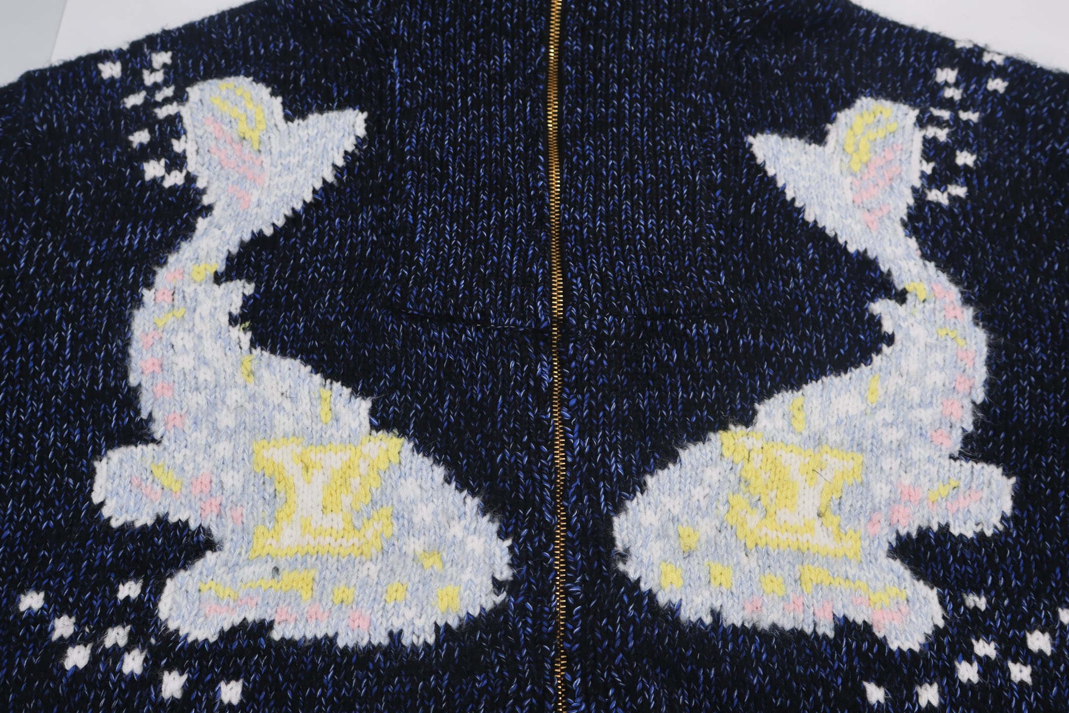 LOUIS VUITTON 路易威登 Nigo 联名款 双鱼图案拉链翻领毛衣 针织衫 外套 夹克 长袖 C0 1AIMAY