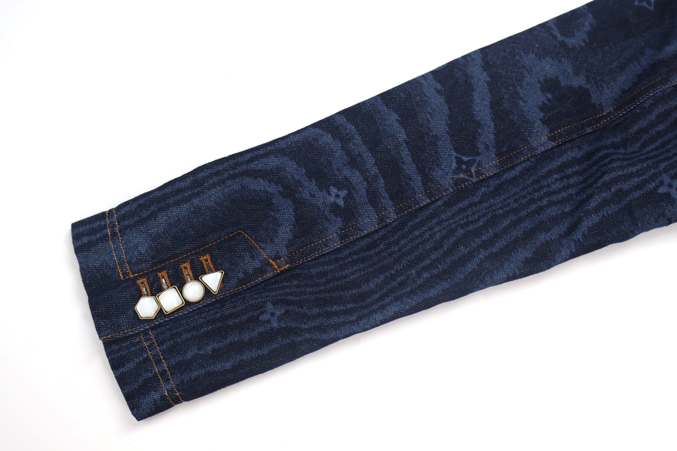 LOUIS VUITTON 路易威登 像素树纹牛仔外套 夹克 长袖 蓝色 C0 1AHUXN